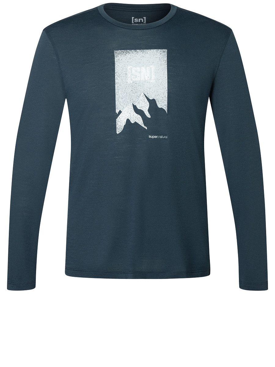 SUPER.NATURAL Langarmshirt für Herren, Merino 2 günstig online kaufen