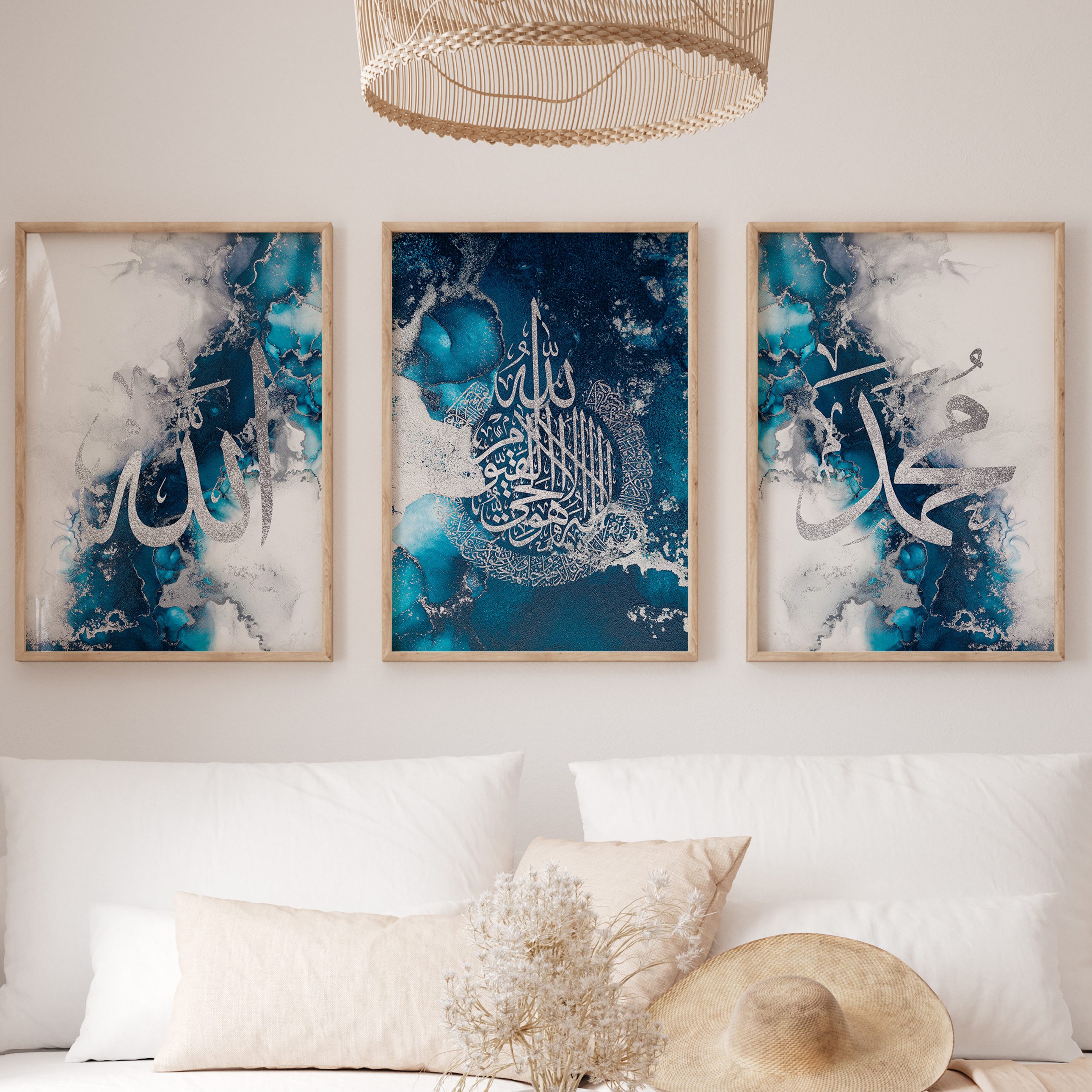 WANDKIND Poster Allah Muhammad Set Premium IP717, Islamisches Poster
