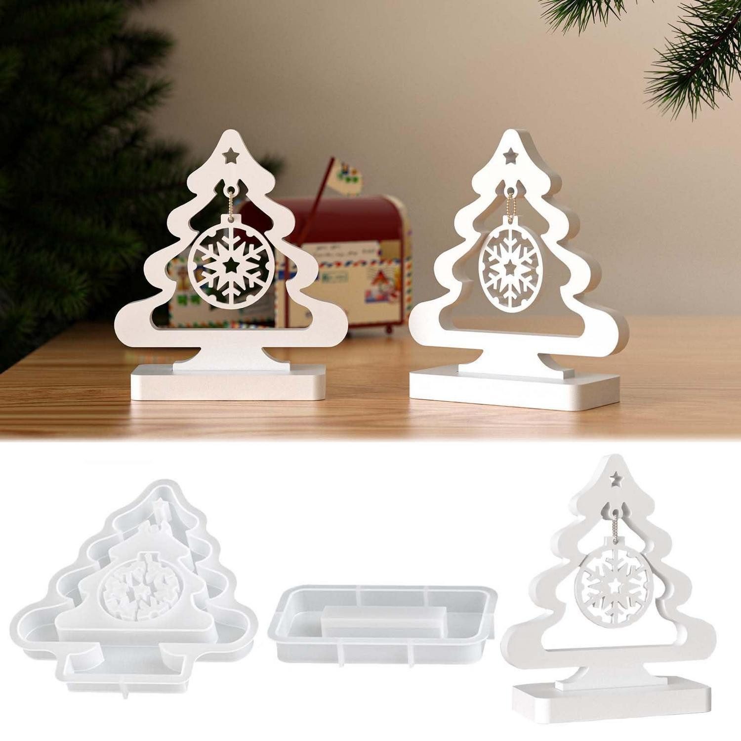 LuxusKollektion Silikonform Silikonform Weihnachten 2er Set Baum & Schneeflocke, (2-tlg)