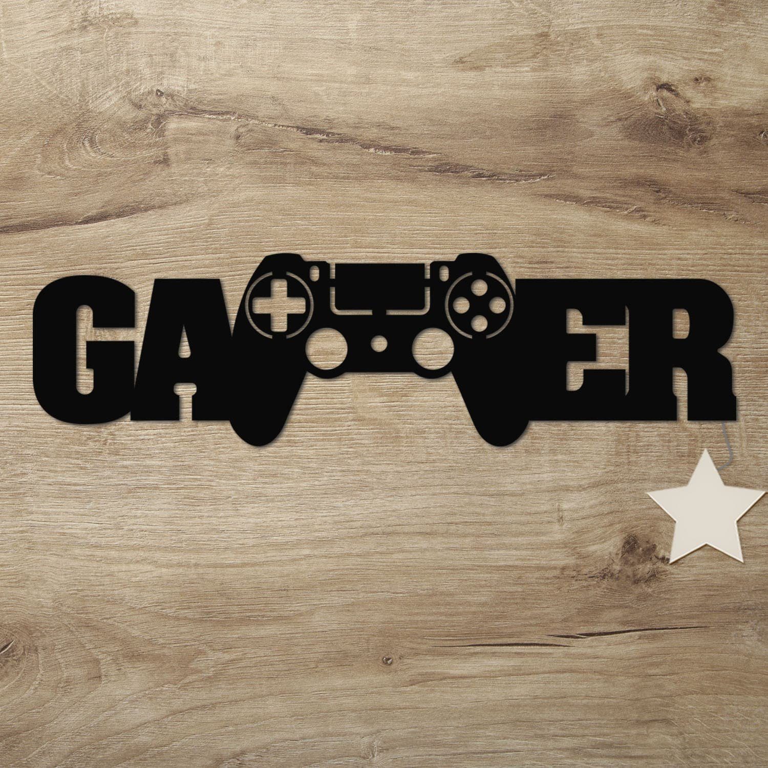 Namofactur LED Dekolicht LED Gamer Controller Wand Deko, Mit Sternabdeckung, LED fest integriert, Warmweiß