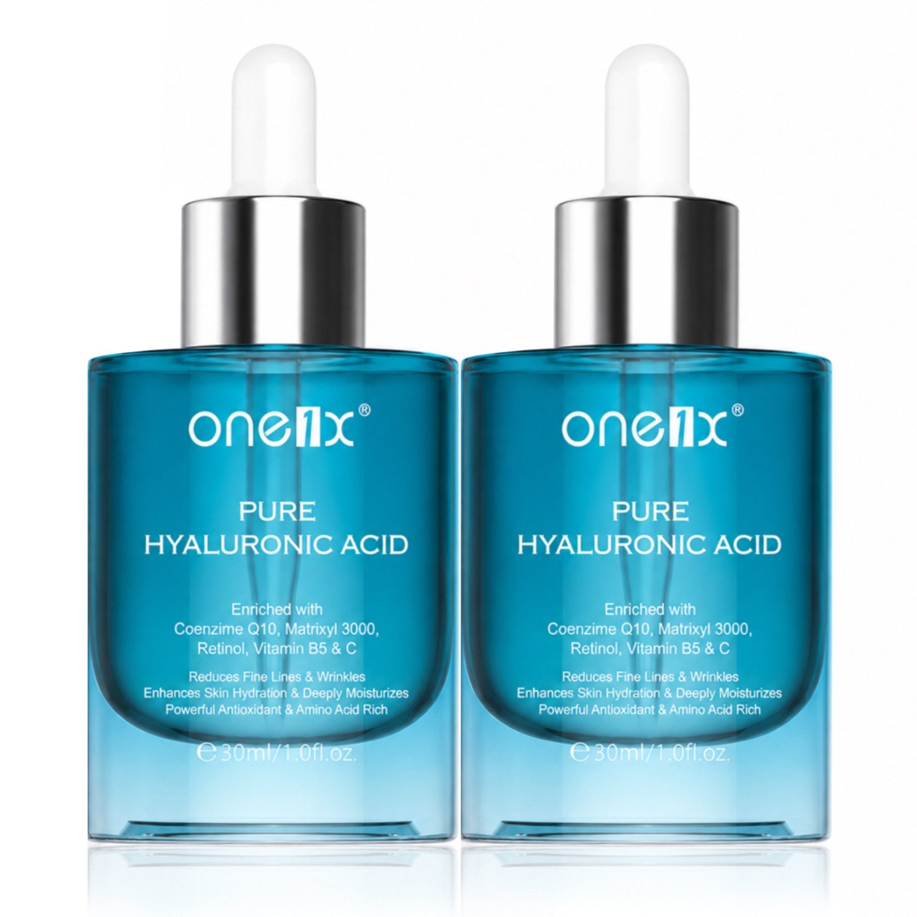 P-Beauty Cosmetic Accessories Gesichtsserum Hyaluronic Acid Serum Hyaluronsäure Anti Aging Anti Falten Vegan, 2-tlg., Gesichtsserum, Hautpflege, Serum, Anti-falten