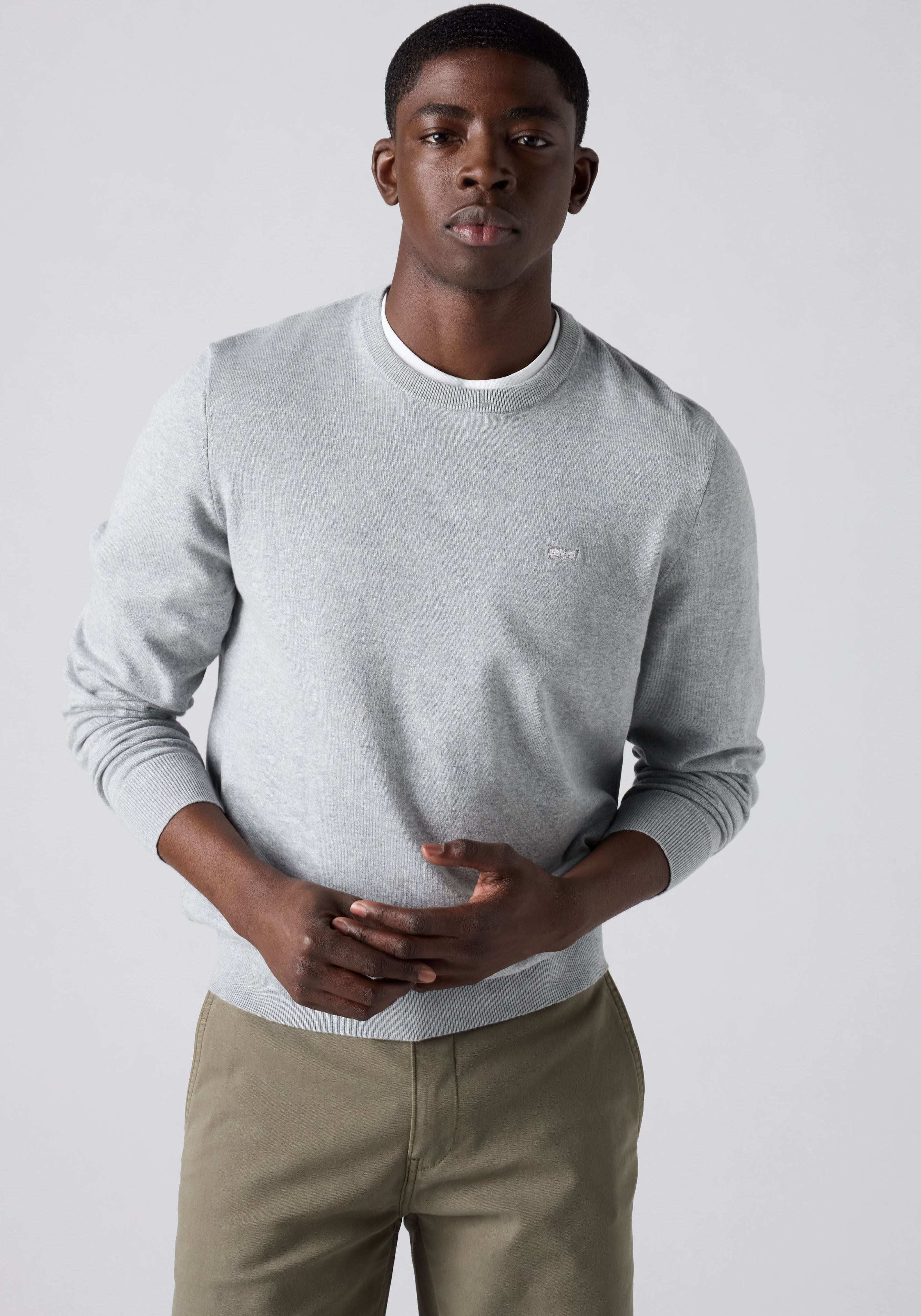 Levi's® Rundhalspullover LIGHTWEIGHT HM SWEATER Feingerippte Abschlüsse günstig online kaufen