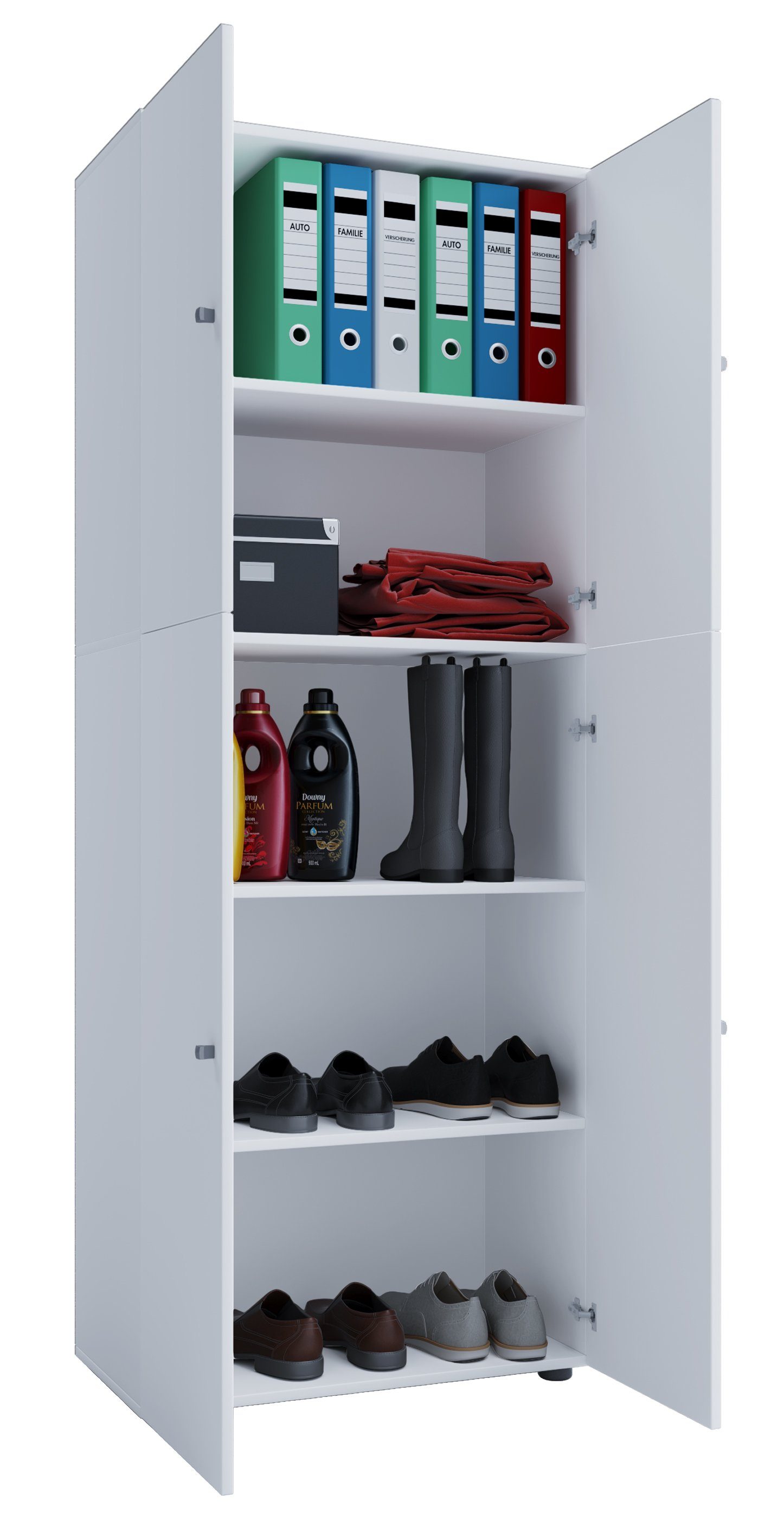 VCM Kleiderschrank Schlafzimmerschrank Lona B. 70 x H. 184 x T. 40 Holz Kleiderschrank