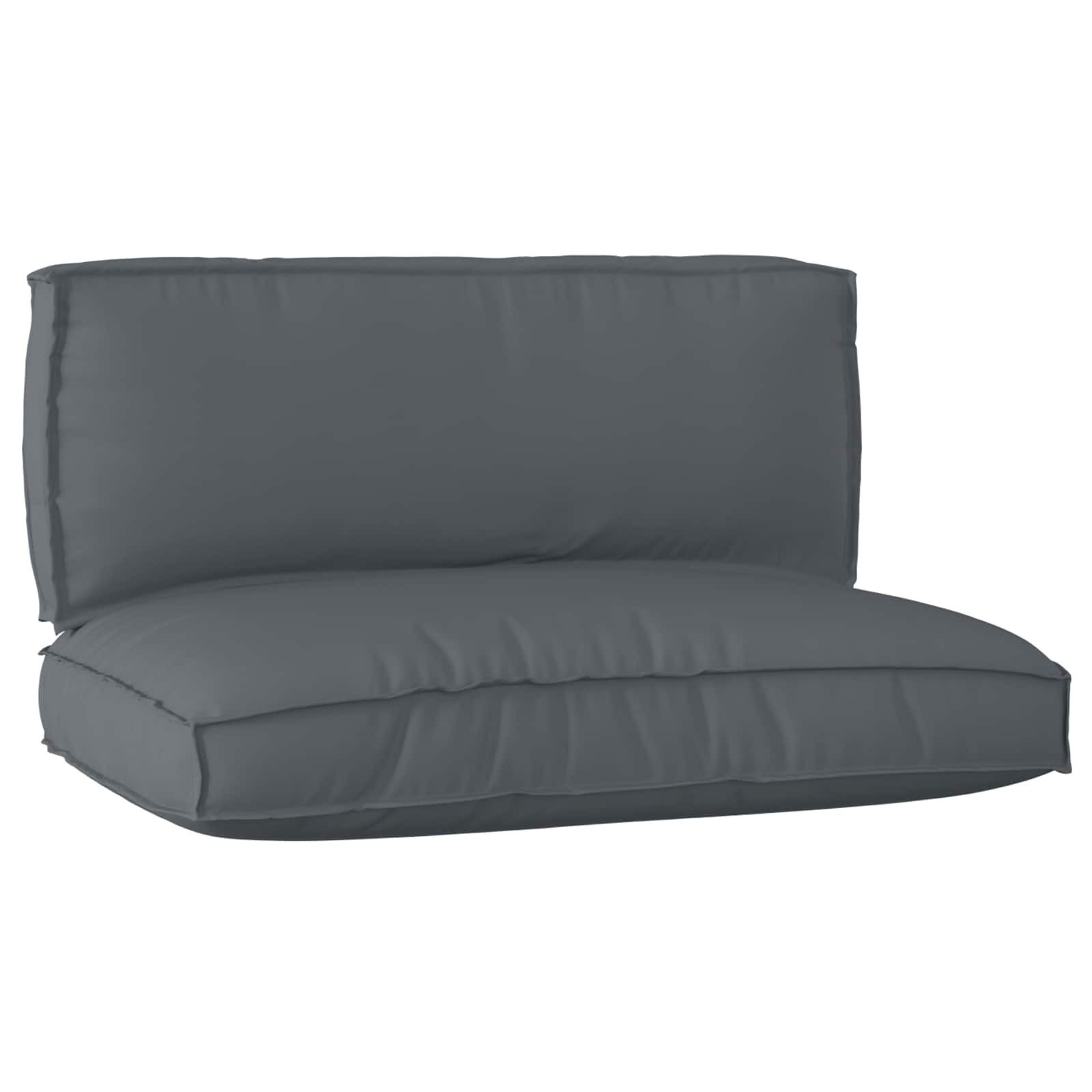 vidaXL Sitzauflage Palettenkissenset Oxford-Stoff Anthrazit 120 x 80 x 52 cm, (2 St)