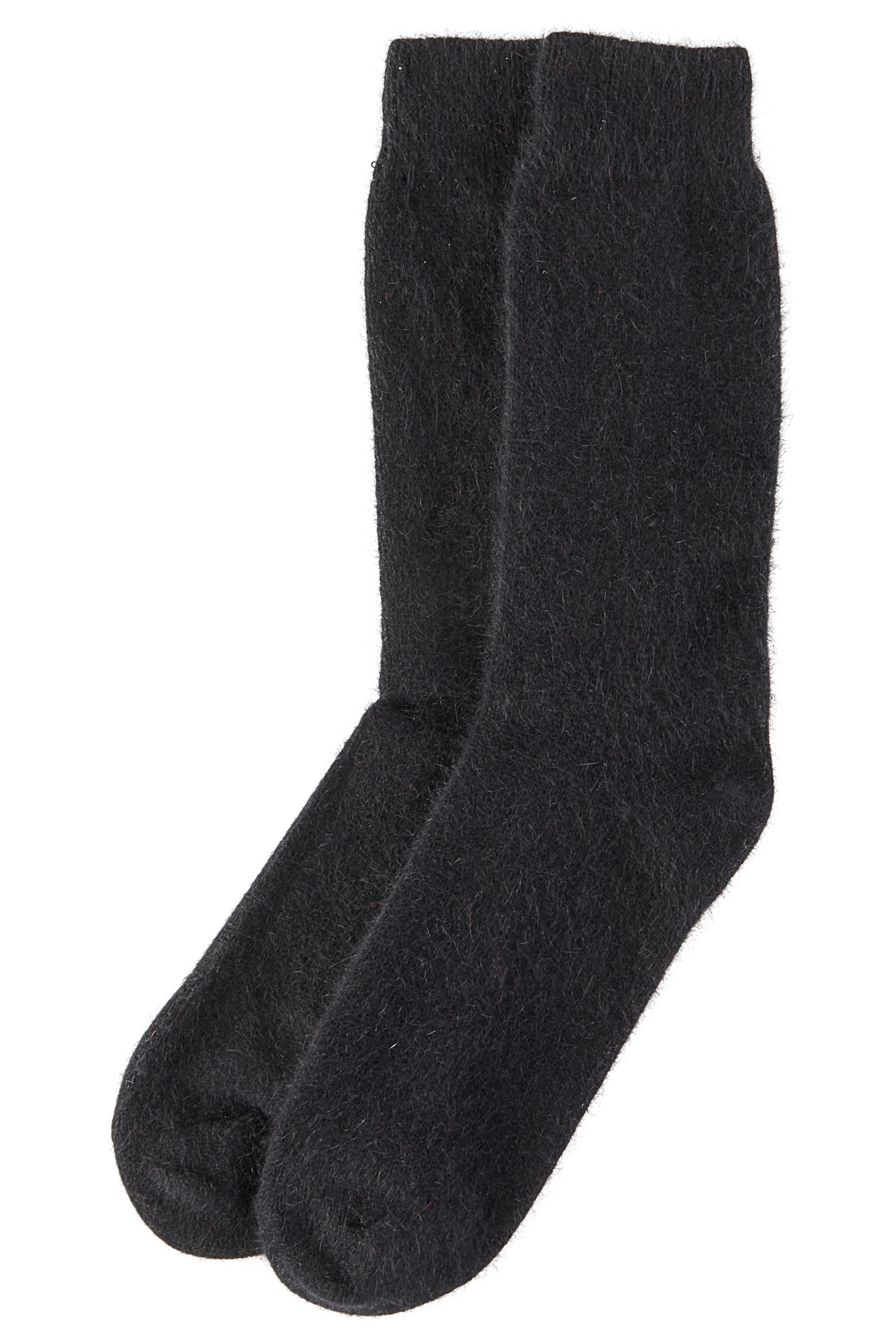 Koru Knitwear Socken Possum Merino Koru Rippsocken aus Possum Merinowolle (1 Paar) black