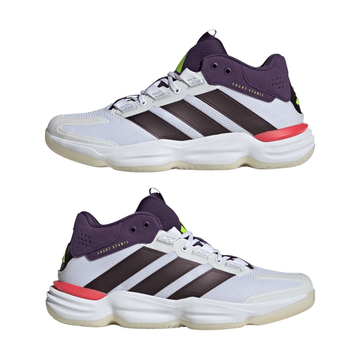 adidas Performance Hallen-Indoorschuhe Courtstabil (Basketball) weiss/viole günstig online kaufen