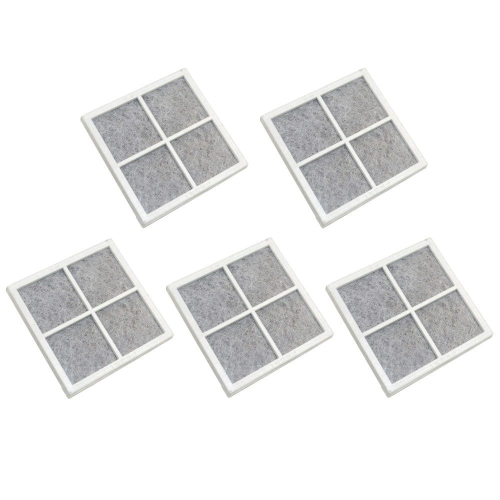 Trade-Shop Ersatzfilter Luftfilter 5x passend für viele Pure'N'Fresh Kühlschränke, Zubehör für LG ADQ73214404, ADQ73334008, ADQ73334003, ADQ73214402, LT120F, Frischfilter mit Zwangsluftzirkulation / Maße: 8,2 x 8,2 x 0,9cm