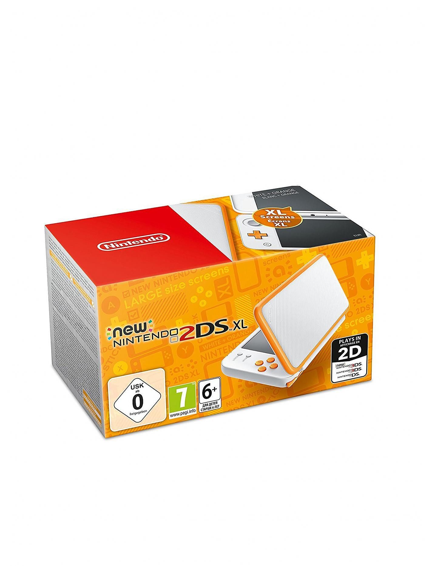 Nintendo 2DS XL Weiß + Orange