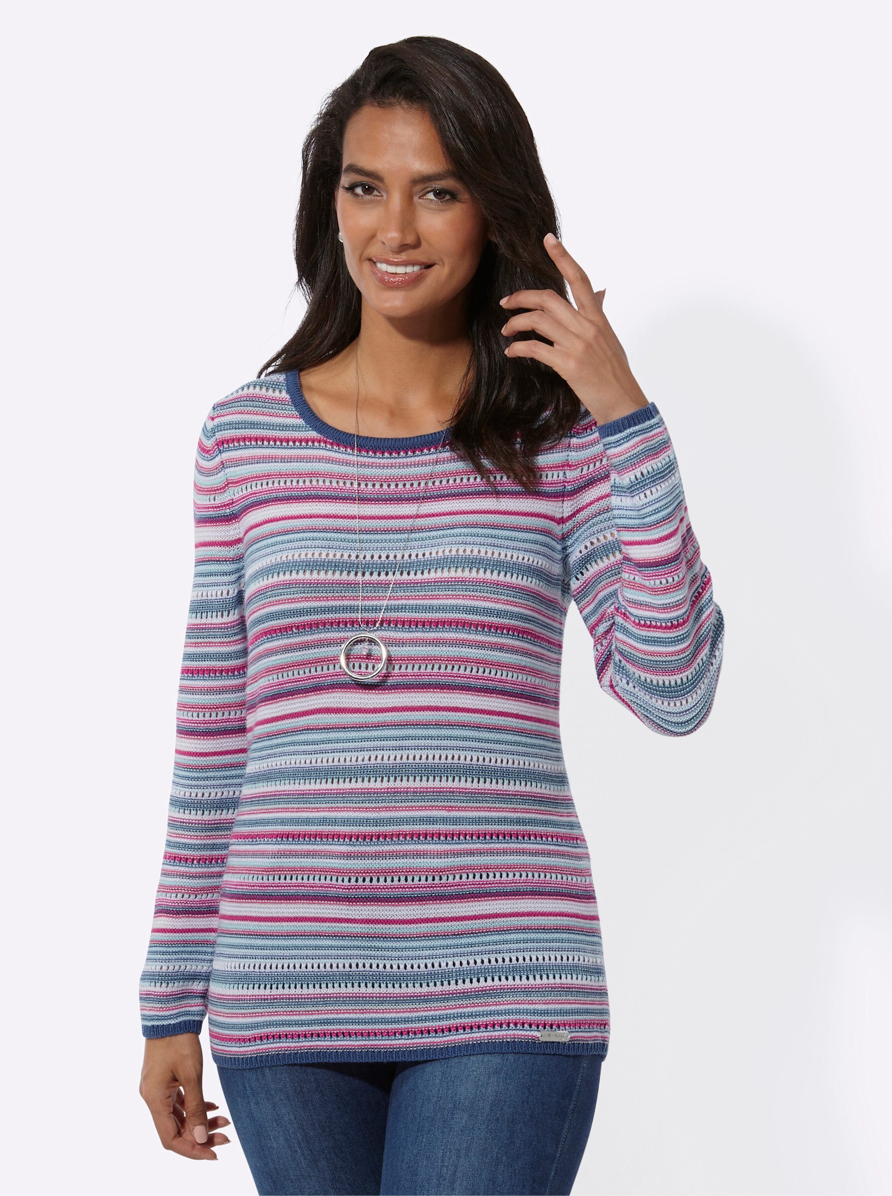 Strickpullover Rundhalspullover