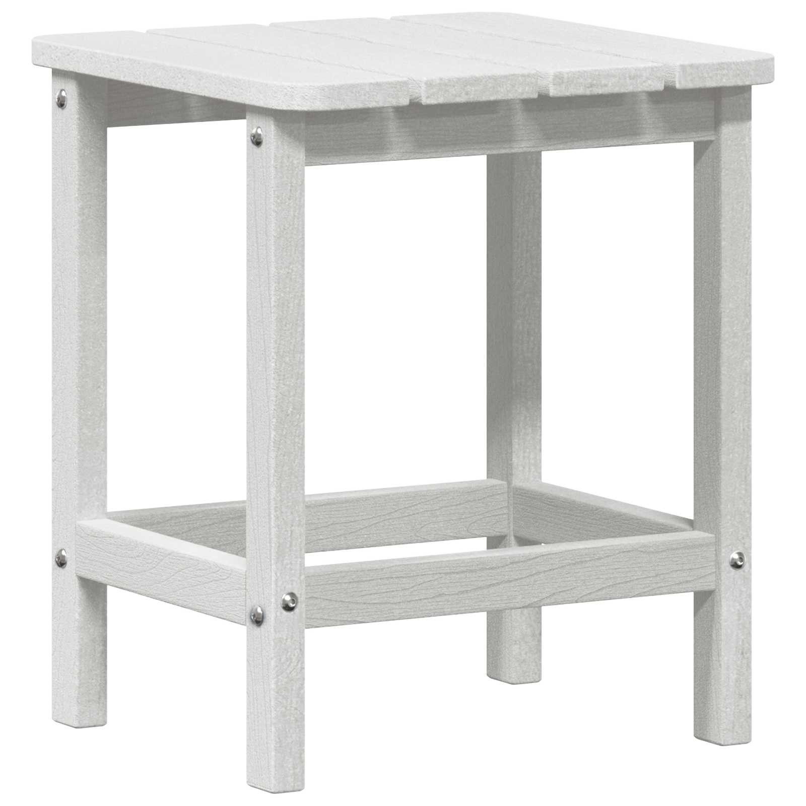 vidaXL Gartentisch Beistelltisch Weiß 38 x 38 x 46 cm Polyethylen (1-St)