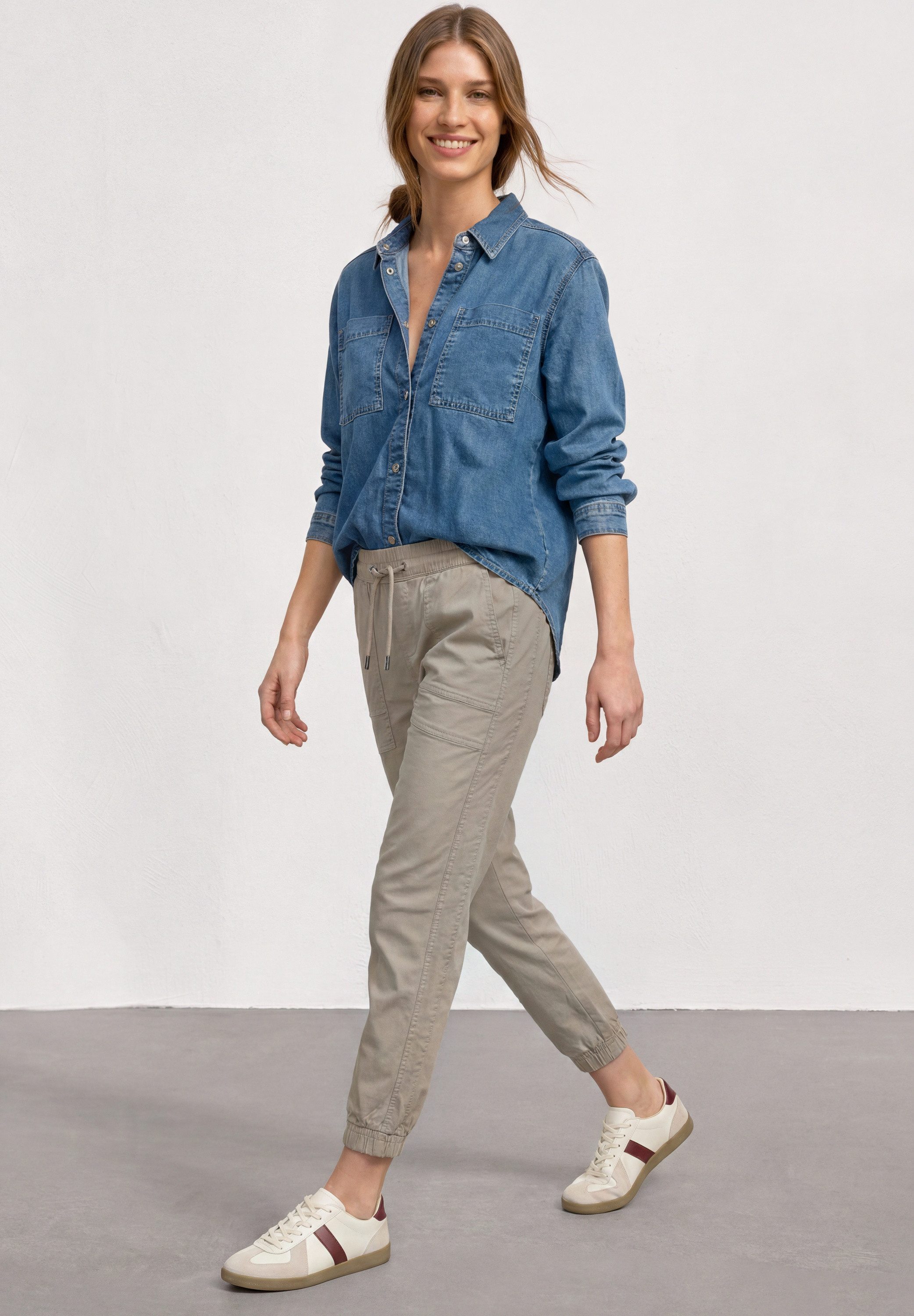 STREET ONE Jogger Pants aus Baumwolle mit Stretchanteil