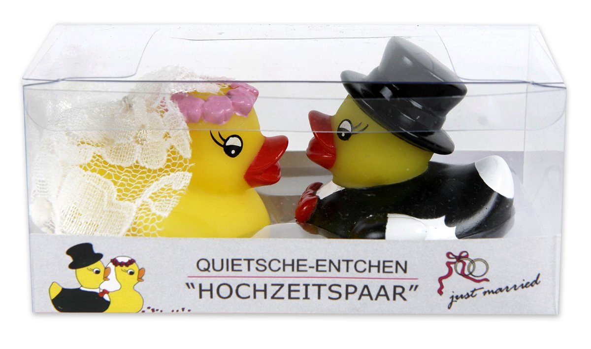 Close Up Badezimmer-Set Badeenten Hochzeitspaar 2-er Set Quietscheenten – Bild 2 von 2