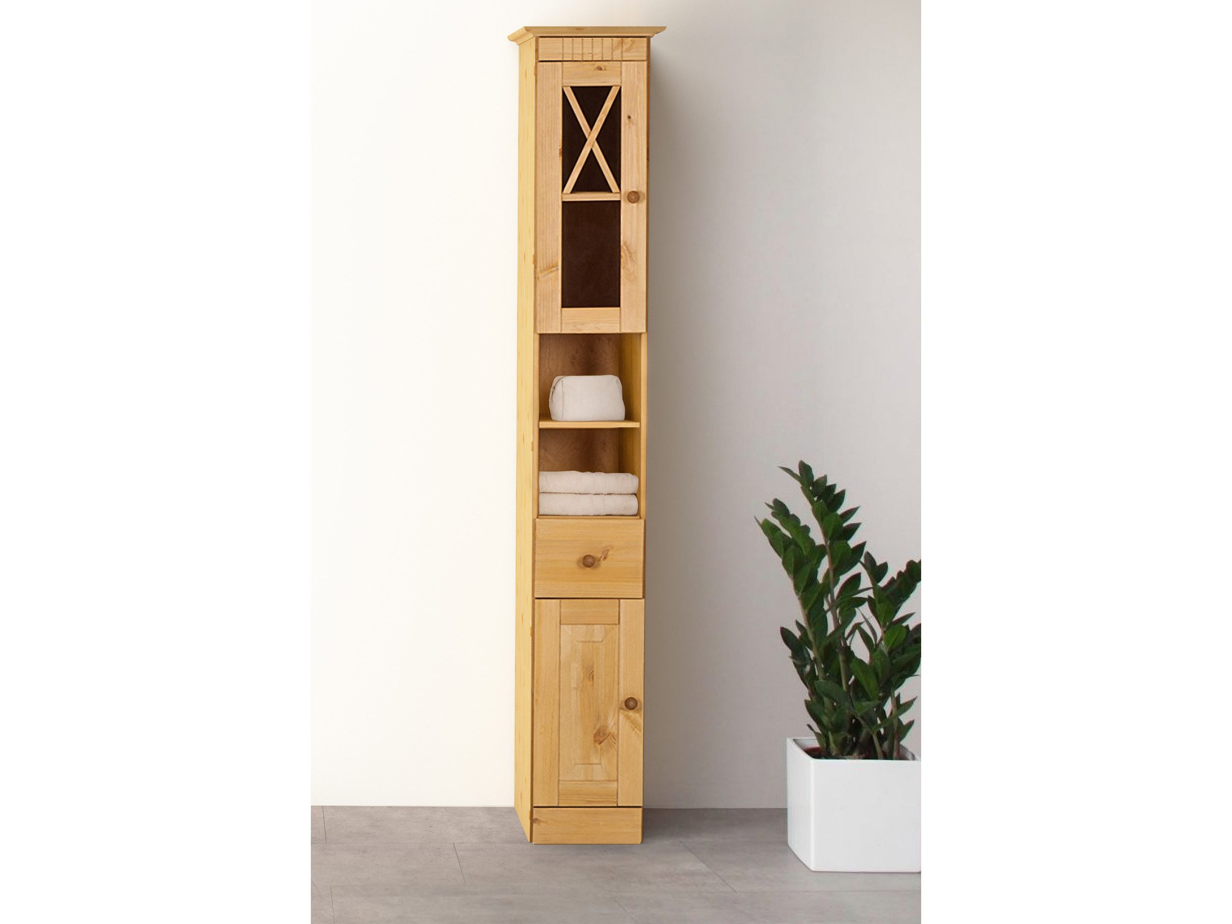 loft24 Hochschrank Rico 2 Türen+1 Schublade+2 günstig online kaufen