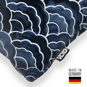 Kissenbezug, VOID (1 Stück), Sofa-Kissen Meer Ozean Japan Keramik Grafik Asien Urlaub Fliesen Bad Küche Wolken maritim Wasser gemustert