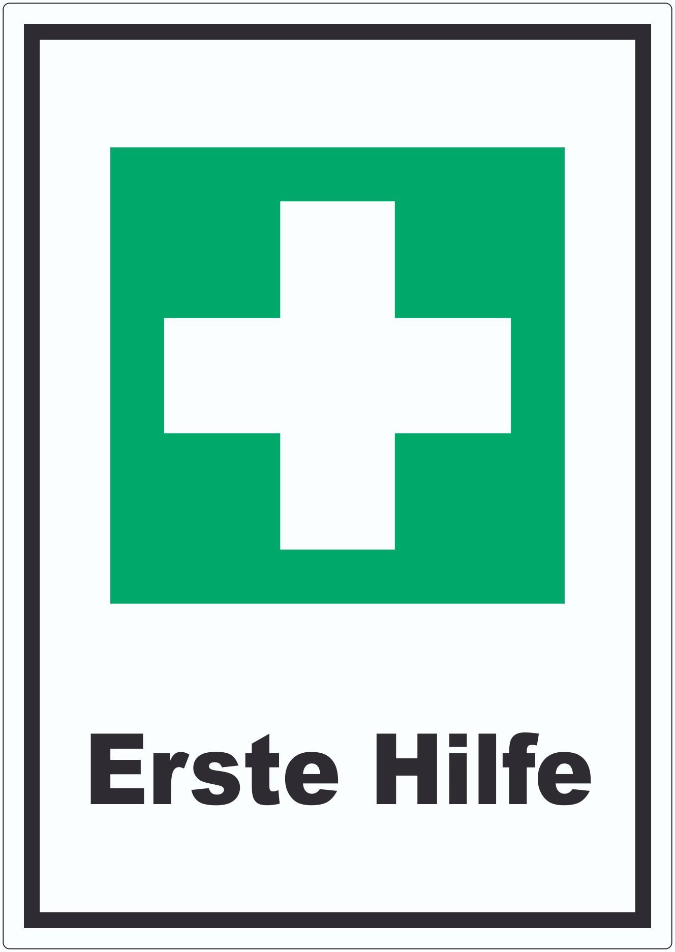 HB-Druck Aufkleber Erste Hilfe Aufkleber, wetterfest, UV-beständig, kratzfest