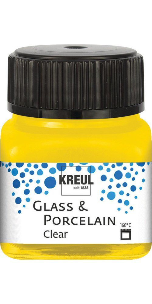 Kreul Bastelfarbe Porzellanmalfarbe Glass & Porcelain Clear glänzend, 20 ml