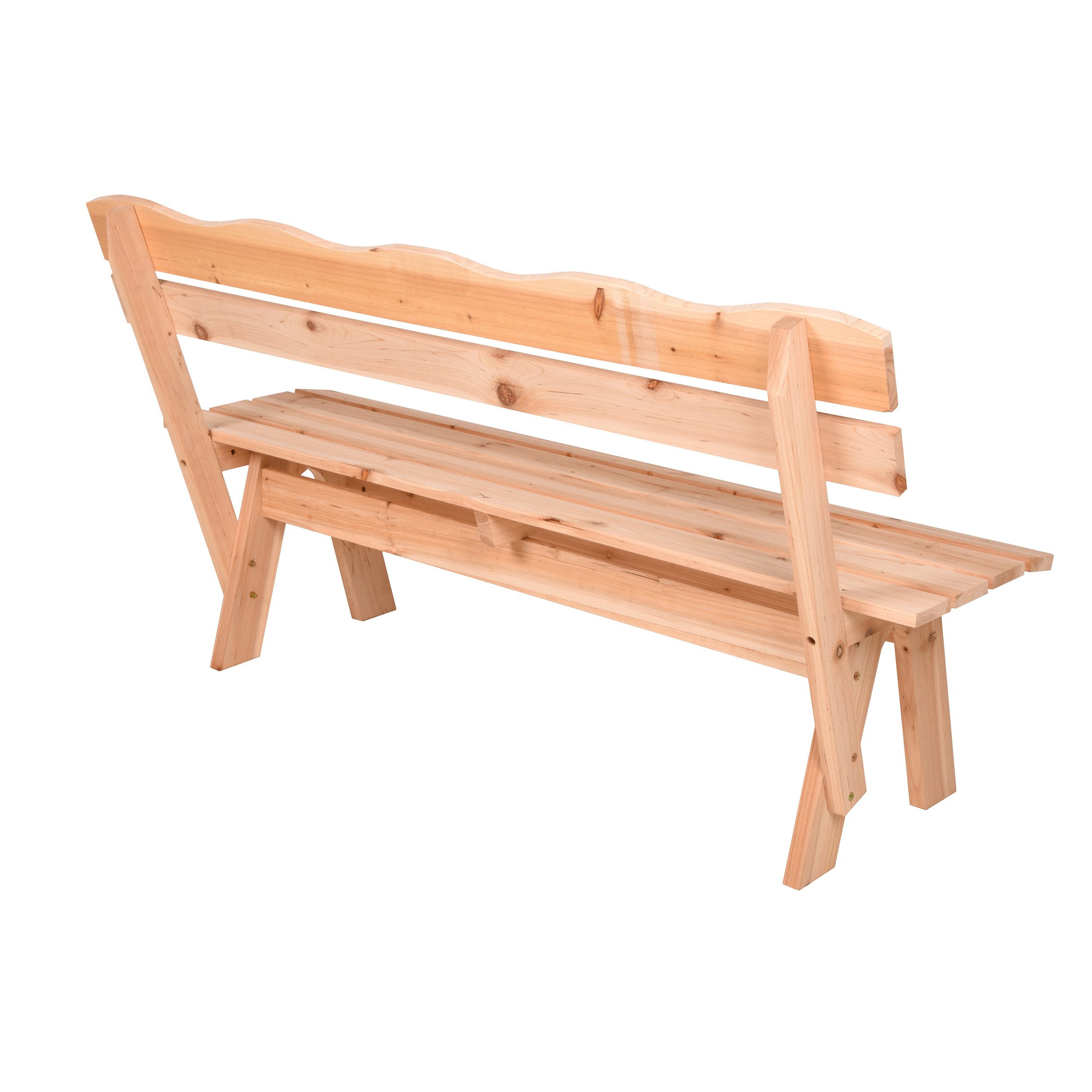 Spetebo Gartenbank Massivholz Gartenbank 3-Sitzer mit Rückenlehne - 150 x 62 cm (Anzahl, 1-St., Stück), Unkomplizierter Aufbau