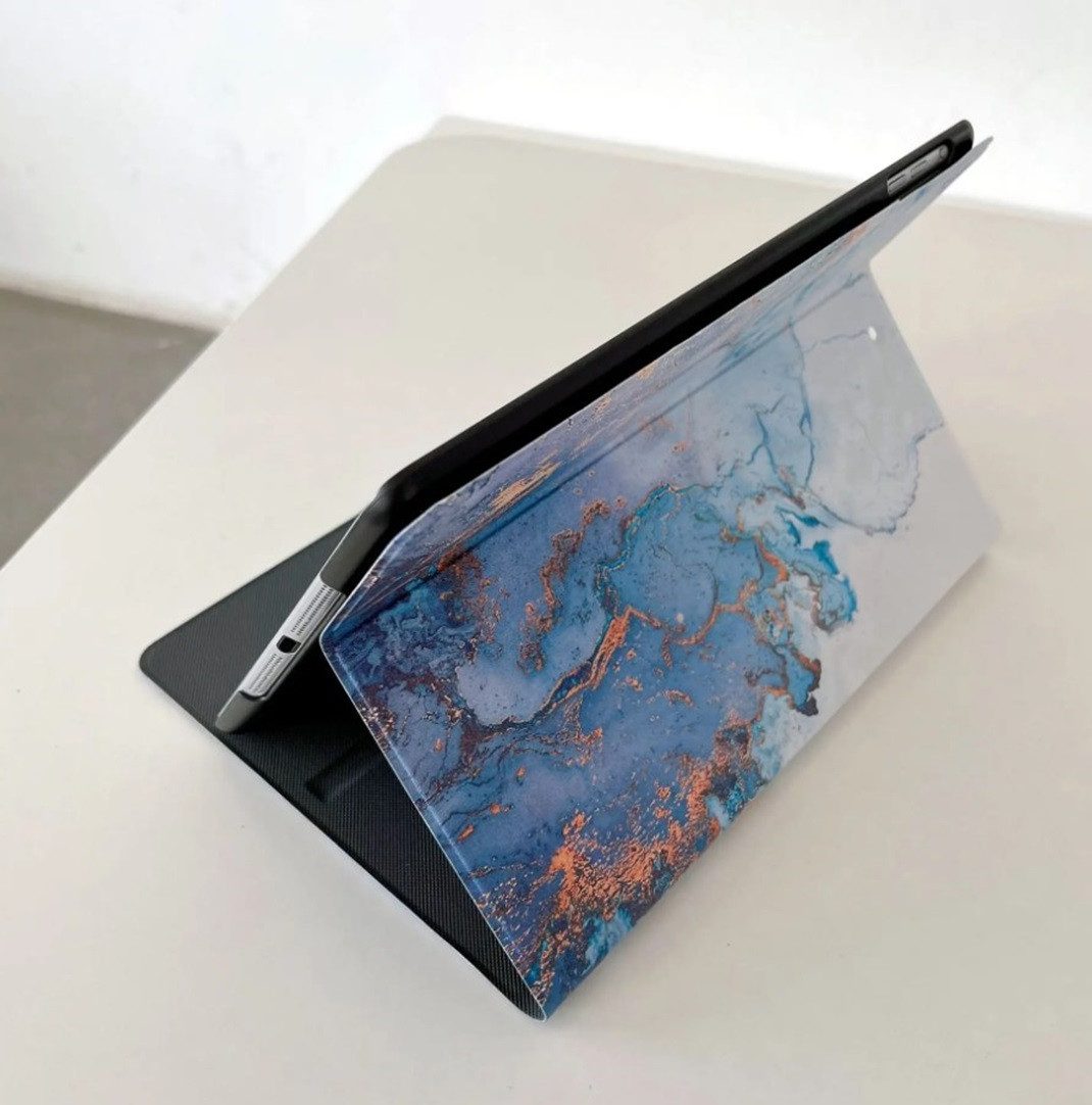 FroShop Tablet-Hülle Schutzhülle für Lenovo Tab M10 Plus 3rd Generation 10.6" 2022 TB125 TB128, Smart Cover Tablet Etui Tasche Hülle - Farbe ROSA MARMOR