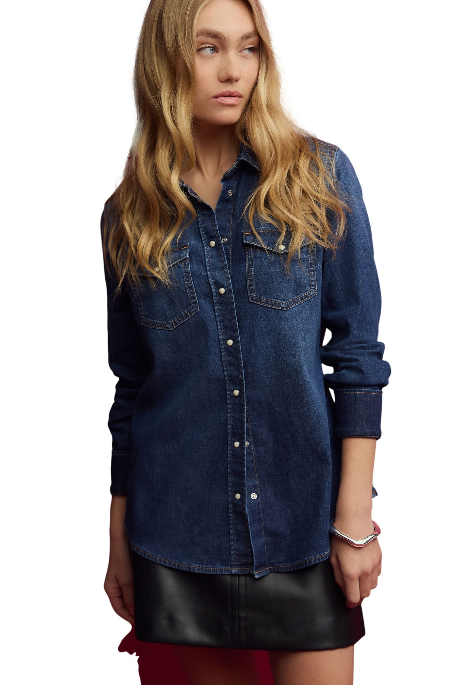 Next Jeanshemd Enges Jeanshemd im Westernstil günstig online kaufen