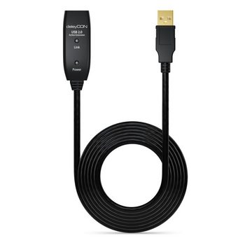 deleyCON 10m USB 2.0 Verlängerungskabel Aktiv Verlängerung Kabel Repeater Tintenstrahldrucker