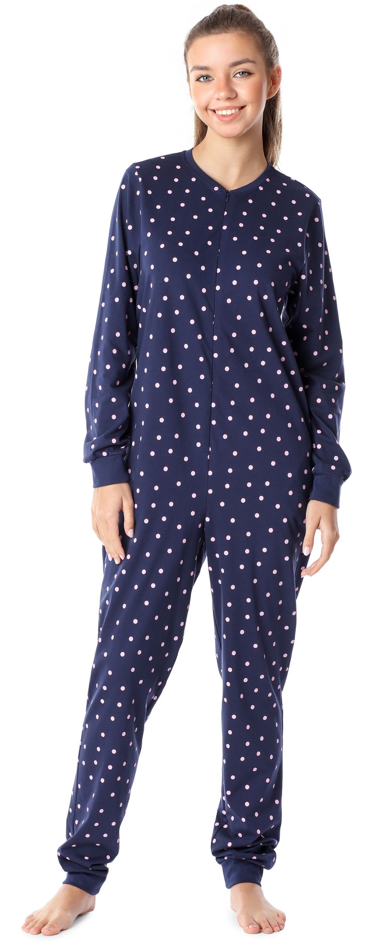 MS10-235 Mädchen Marine/Punkte Jugend Merry Style Schlafoverall Schlafanzug Schlafanzug
