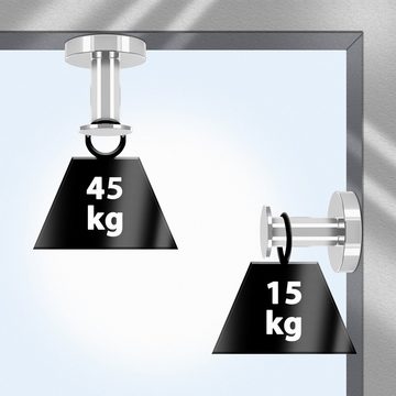 Poppstar Magnethalter (2-St), Haftkraft: 45 kg, Länge: 40mm, Durchmesser Basis: 36mm