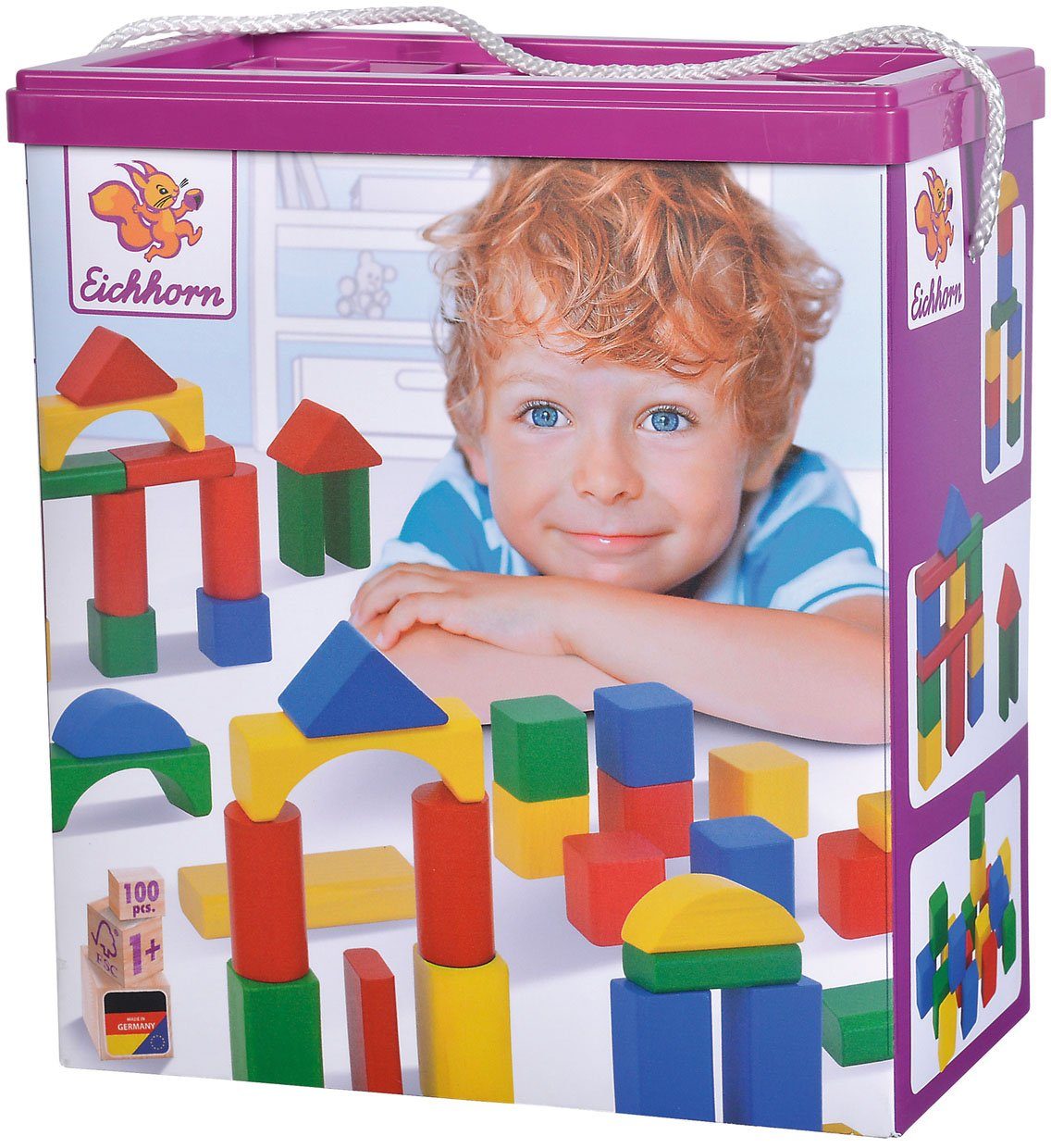 Eichhorn Bunt Spielbausteine, (100 St), Made in Germany