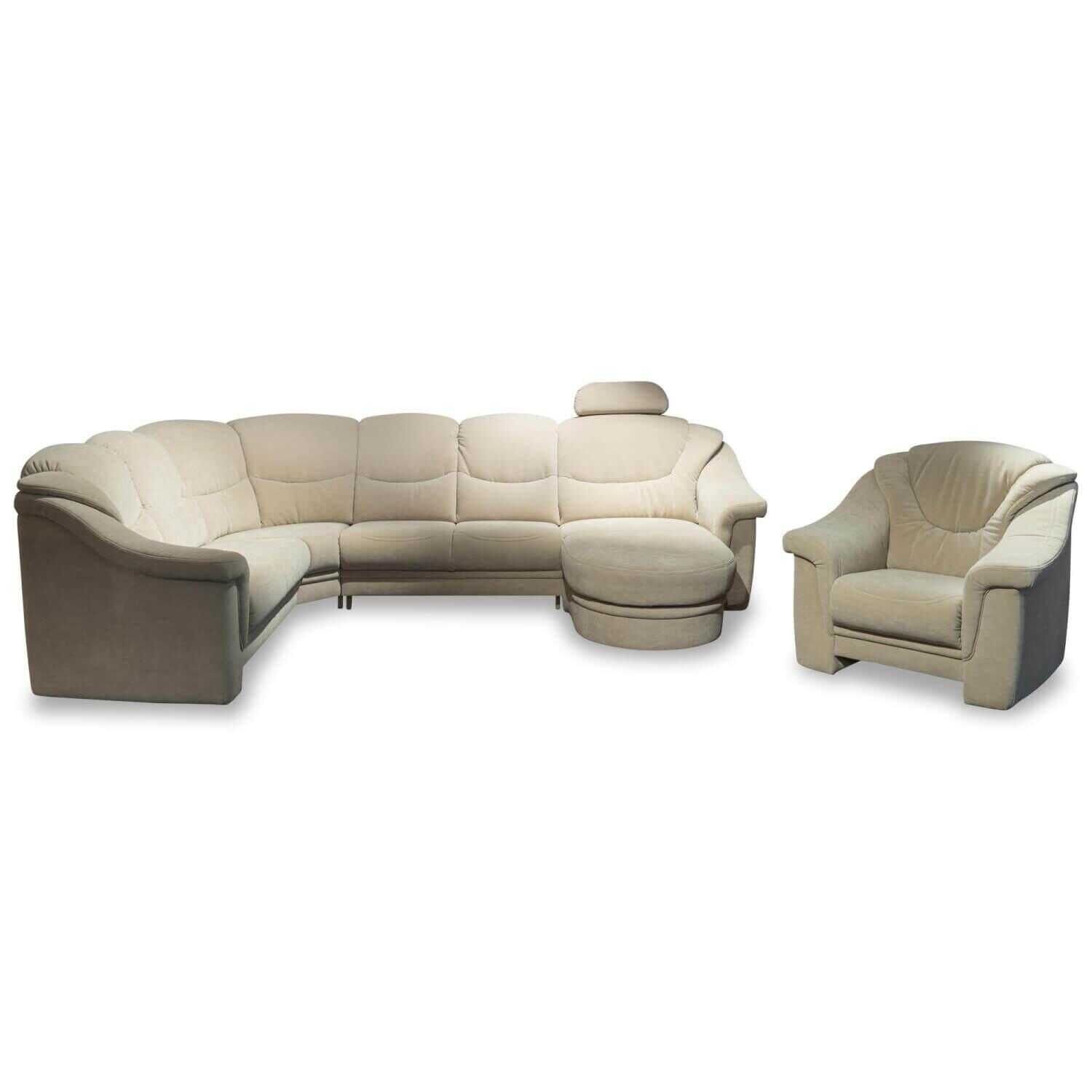 himolla Ecksofa Ecksofa 1951 Stoff Nuvano Sand Beige Relaxfunktion