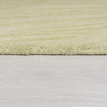 Wollteppich LINO LEAF, FLAIR RUGS, rechteckig, Höhe: 10 mm, Hoch-Tief Effekt