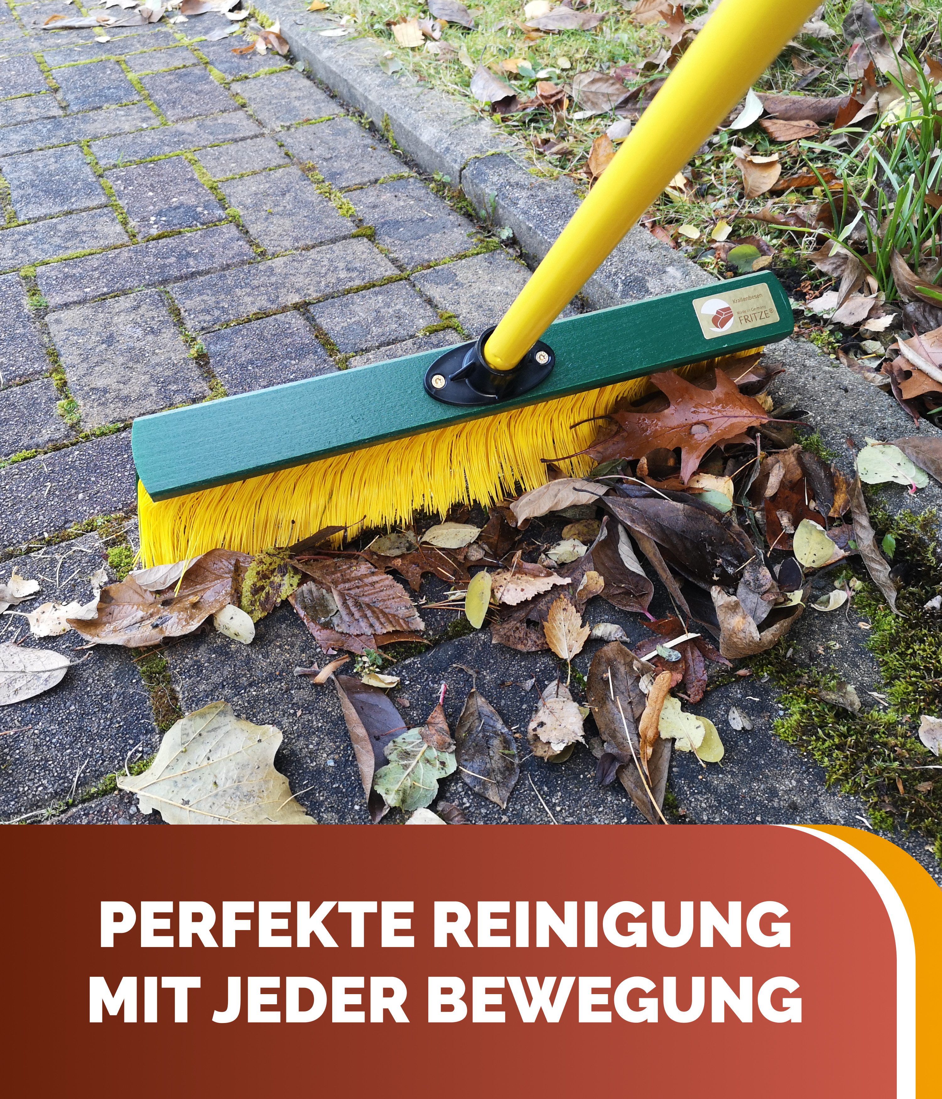 Fritze® Straßenbesen Krallenbesen Hof & Garten 45 cm, Alle Außenbereiche, Innovativer Kehrbesen, edles Design, höchste Effektivität