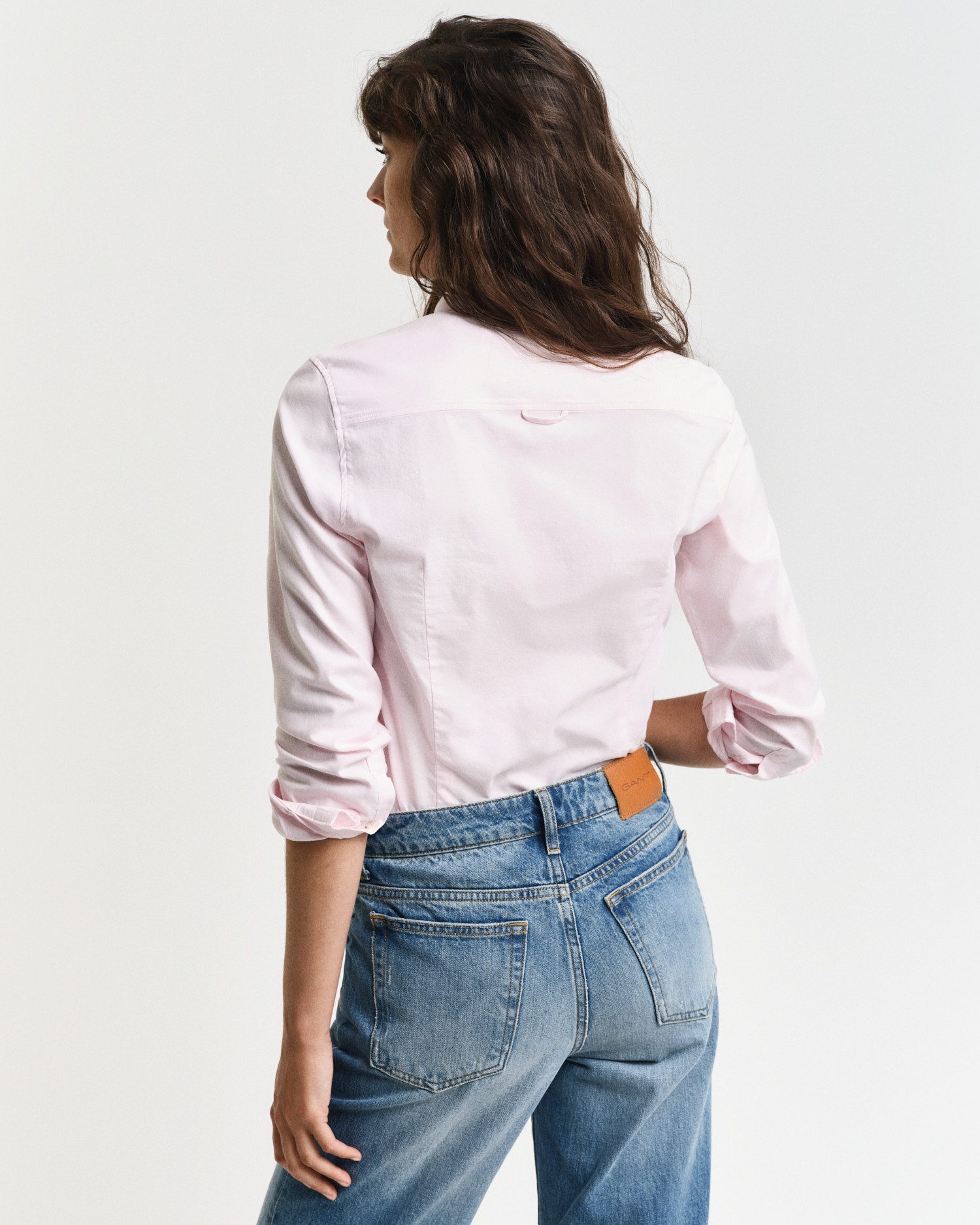 Gant Langarmbluse New Slim Stretch Oxford Blouse für bequemen Sitz u. Bewegungsfreiheit, New Slim Stretch, bügelfrei
