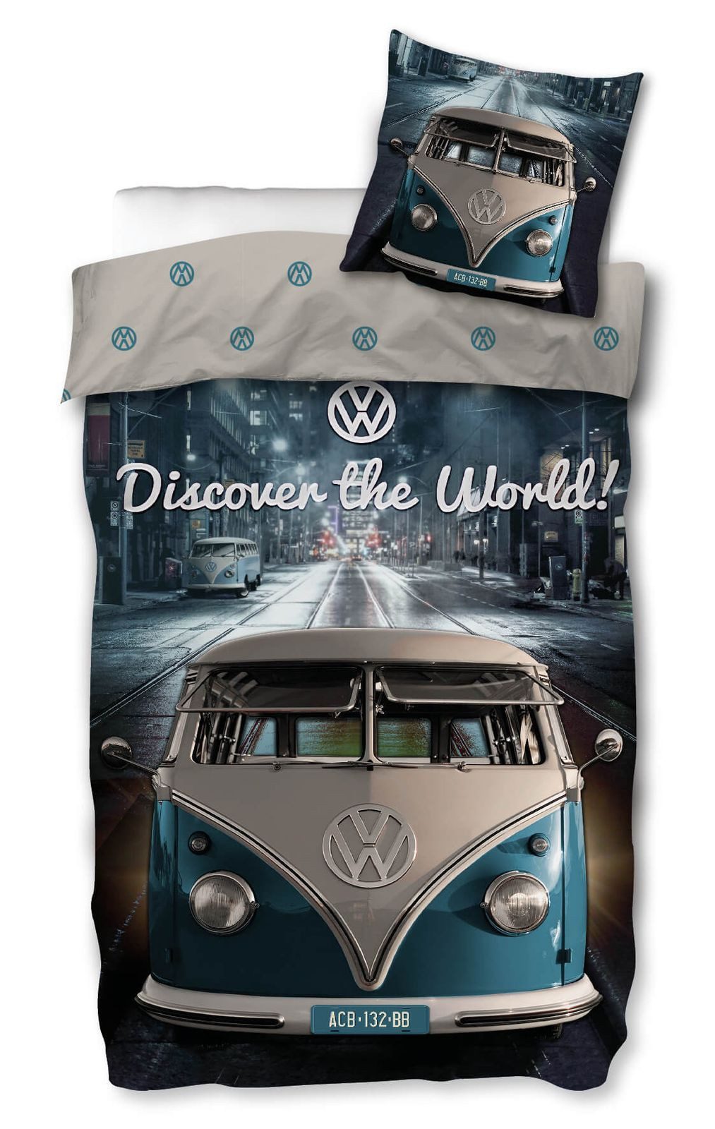 Bettwäsche VW Bulli - Wende-Bettwäsche-Set, Volkswagen Bus T1 135x200 & 80x80