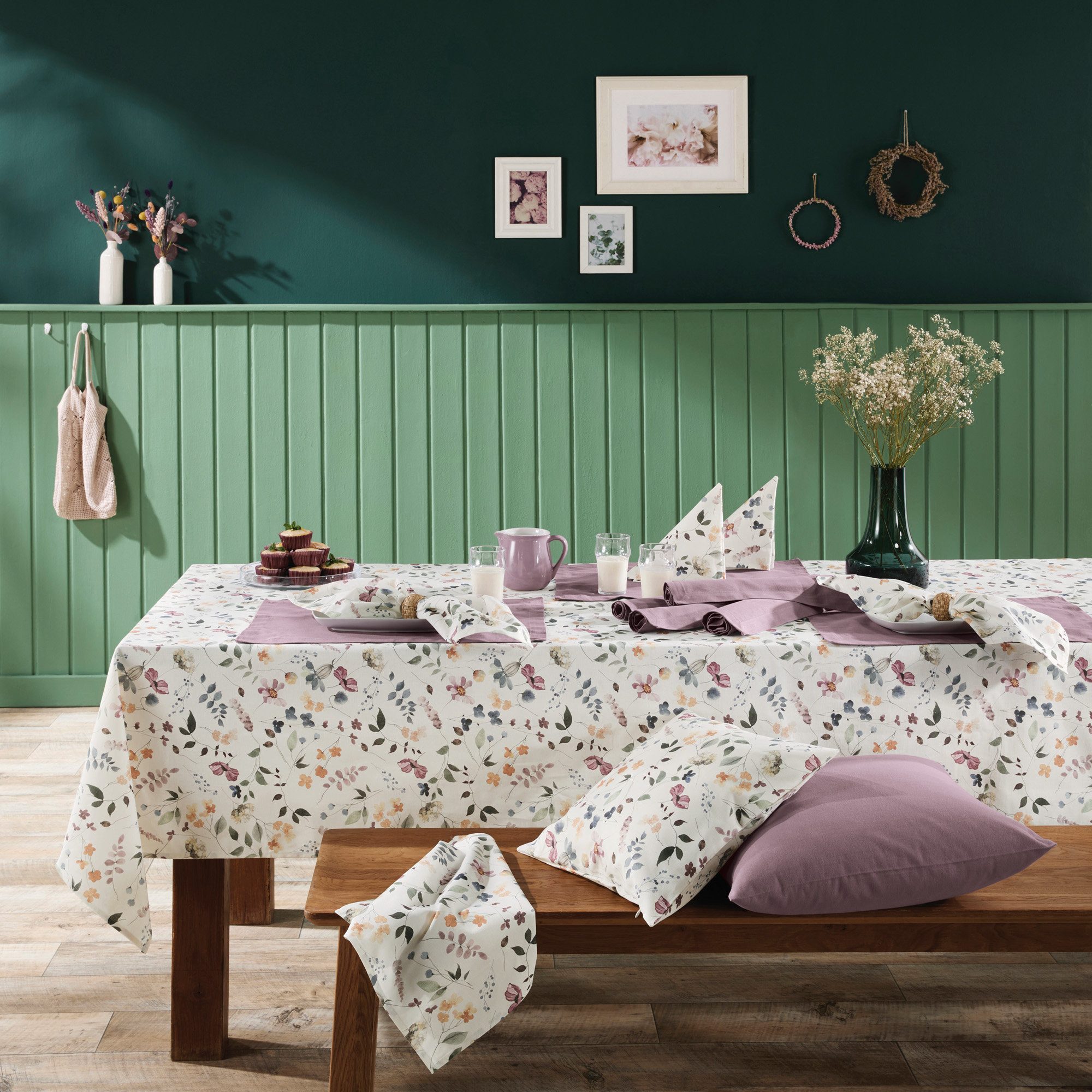REDBEST Tischdecke Tischdecke (1-tlg), Baumwolle Blumen günstig online kaufen