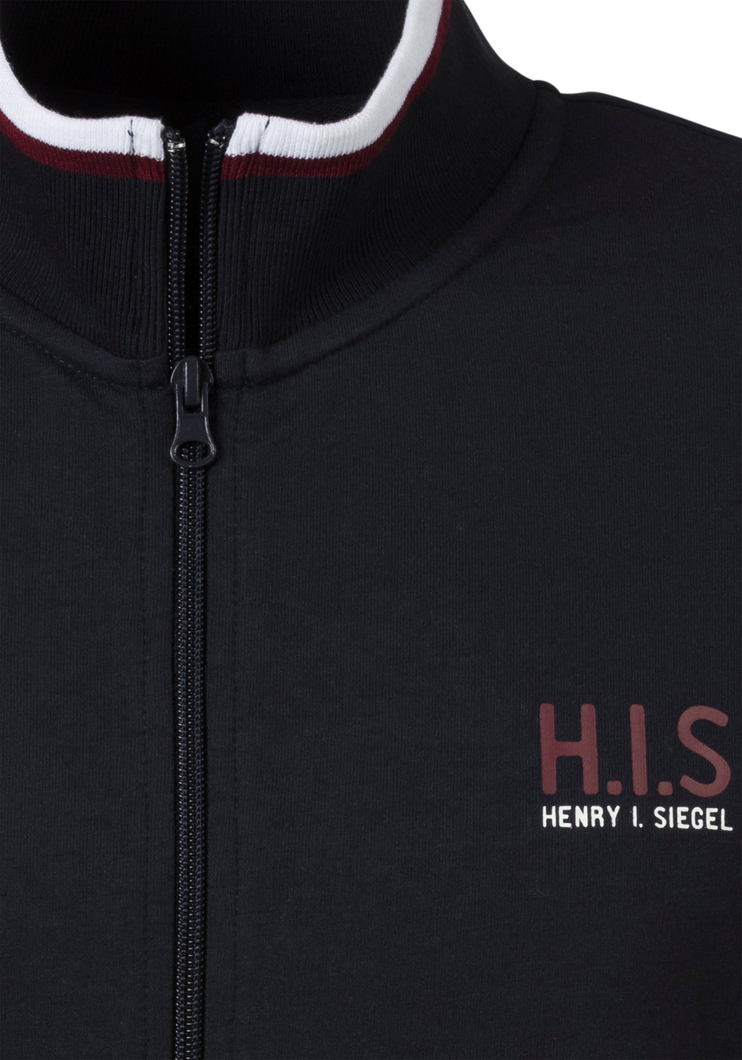 H.I.S Sweatjacke Stehkragen mit Streifen – Bild 4 von 5