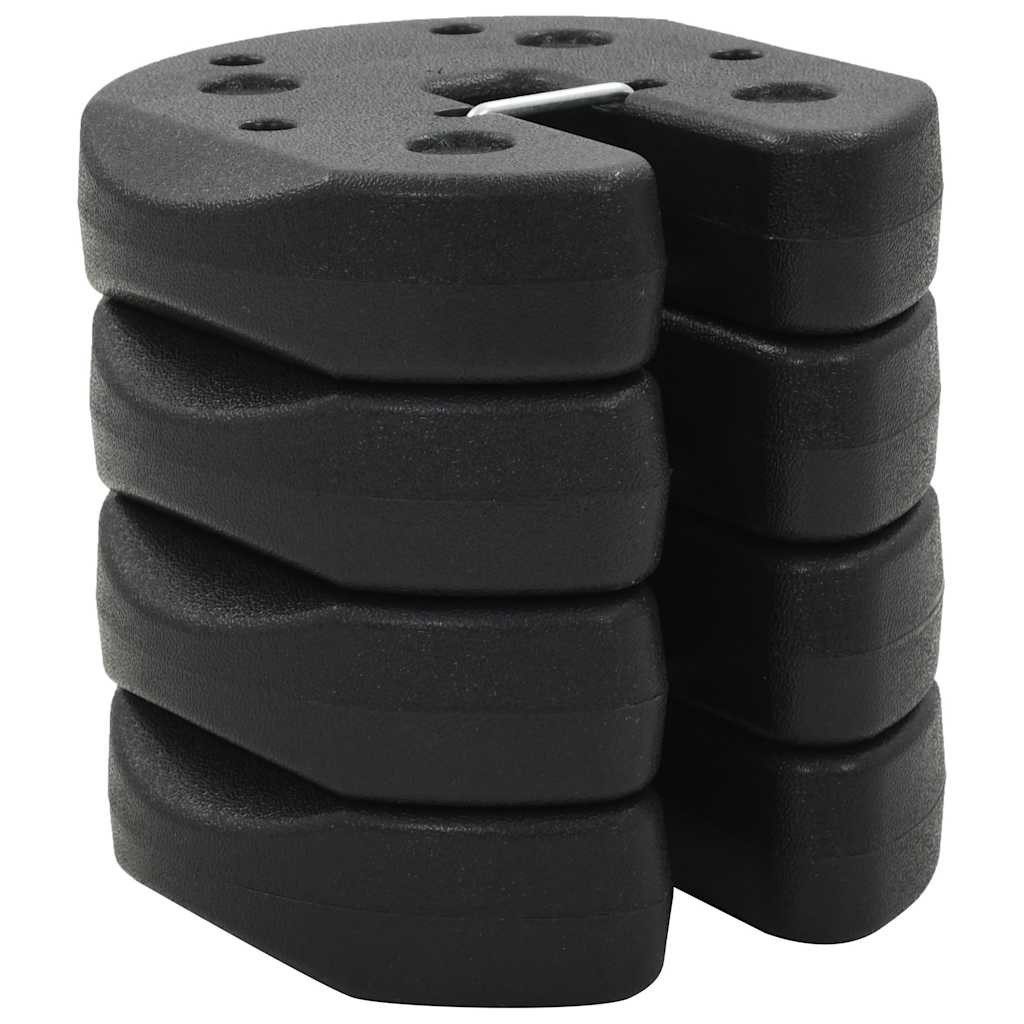furnicato Pavillon-Sandsäcke Beton-Gewichtsplatten 22x5 cm Schwarz für Outdoor-Strukturen, Wetterfeste Standfüße, stapelbar und für 30-mm-Rohre geeignet