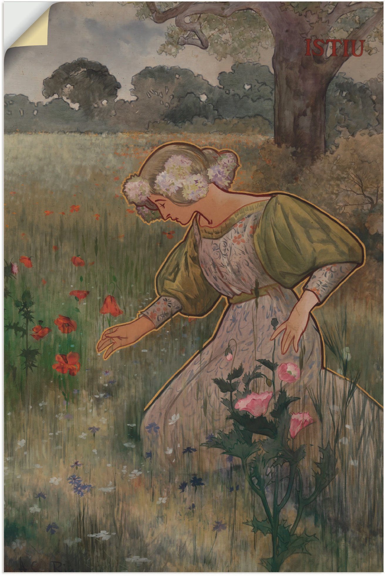 Bilder Leinwandbild, oder St), in Frauen Sommer, als Artland Dekorplatten (1 versch. von Poster Wandaufkleber Wandbild Alubild, vier Jahreszeiten, Größen