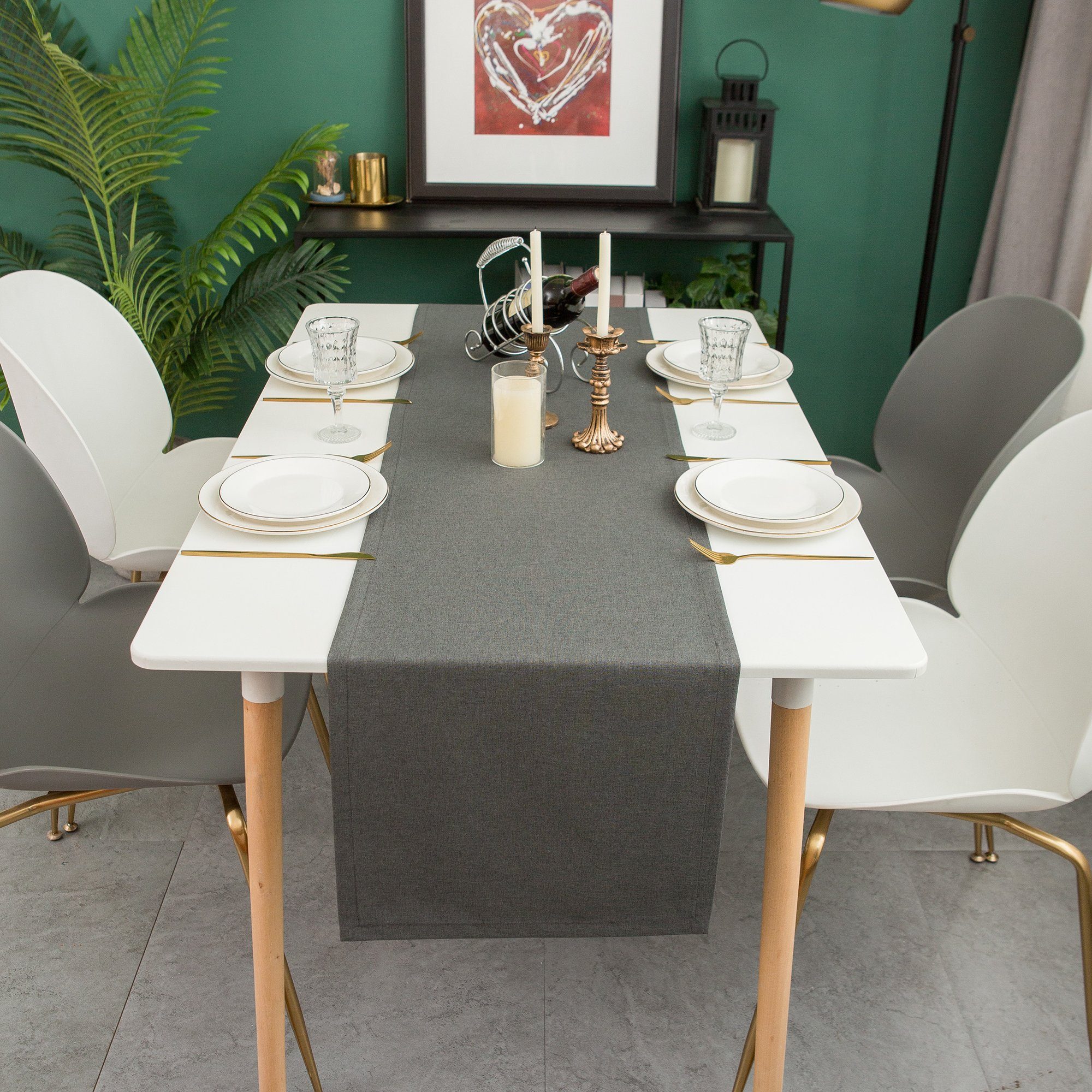 Simurq Tischläufer Modern Outdoor - Indoor Abwaschbar, (Table Runner Tischb günstig online kaufen