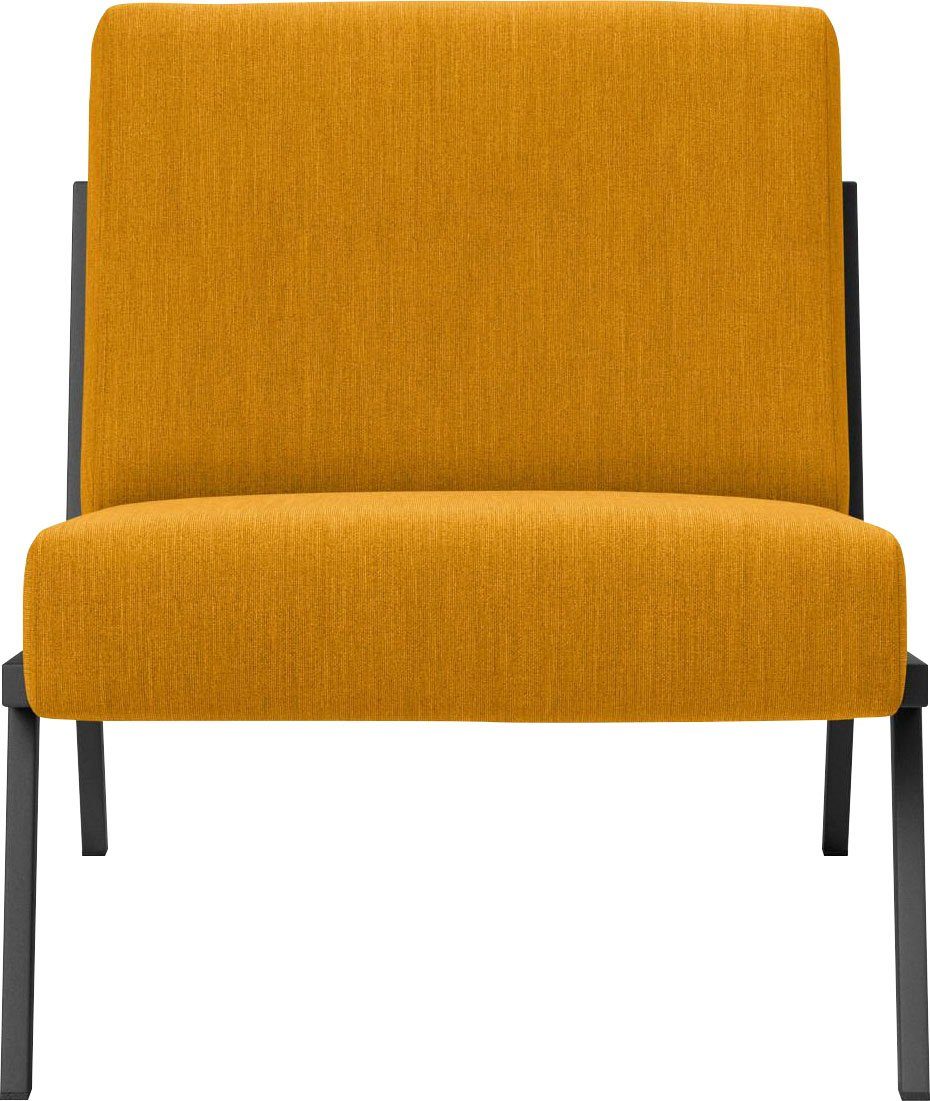 INNOVATION LIVING ™ Loungesessel Vikko 507, Loungesessel, Relaxstuhl, Designsessel, Minimalistischer Relaxsessel, Industridesign, schwarzen Metallbeinen