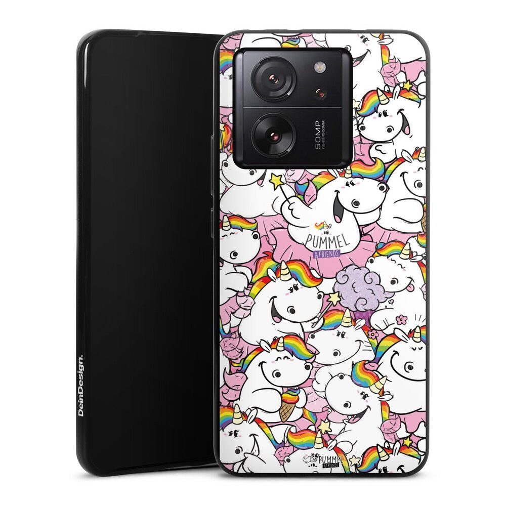 DeinDesign Handyhülle Einhorn Pummeleinhorn Fee Pummelfee Allover, Xiaomi 13T Pro Silikon Hülle Bumper Case Handy Schutzhülle