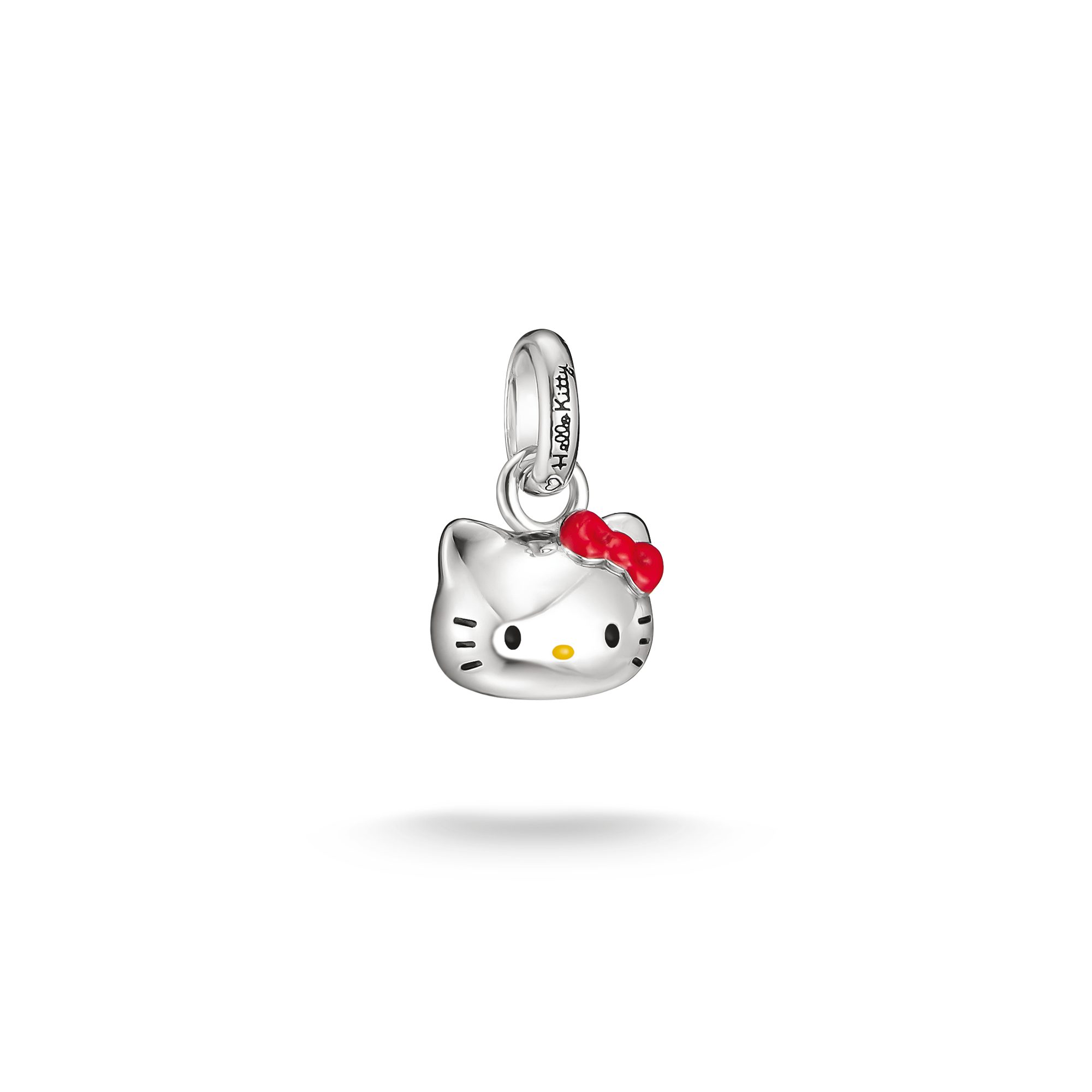 THOMAS SABO Charm-Einhänger THOMAS SABO ♡ Hello Kitty Charm mit roter Schleife - Original, Emaille