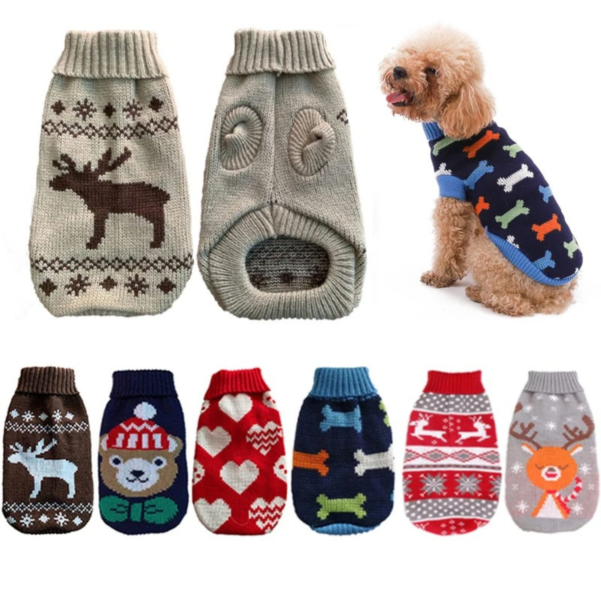 FLOCKI Pets™ Hundepullover Hunde Strickpullover, für Hunde in verschiedenen Größen & Farben