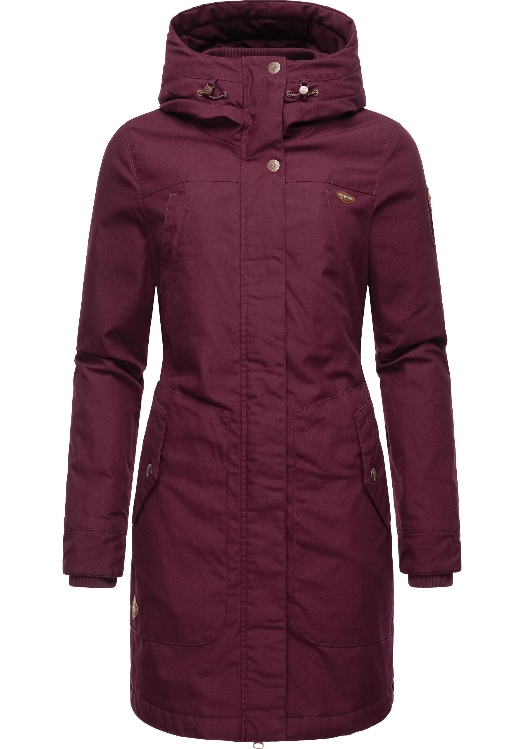 Ragwear Wintermantel Jannisa stylischer Damen Winterparka mit Kapuze günstig online kaufen