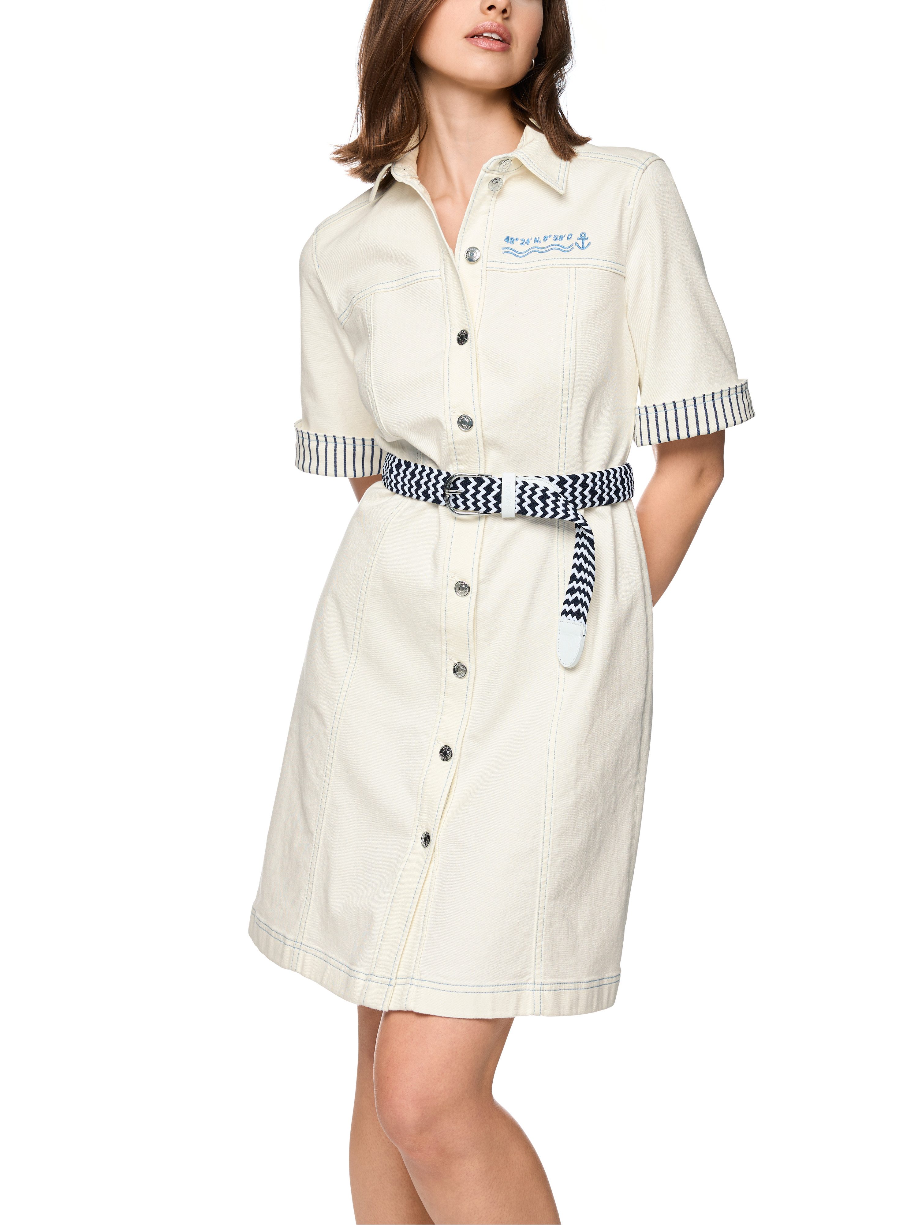 Marc Cain Jeanskleid Salty Breeze Premium Damenmode maritim, A-Linie