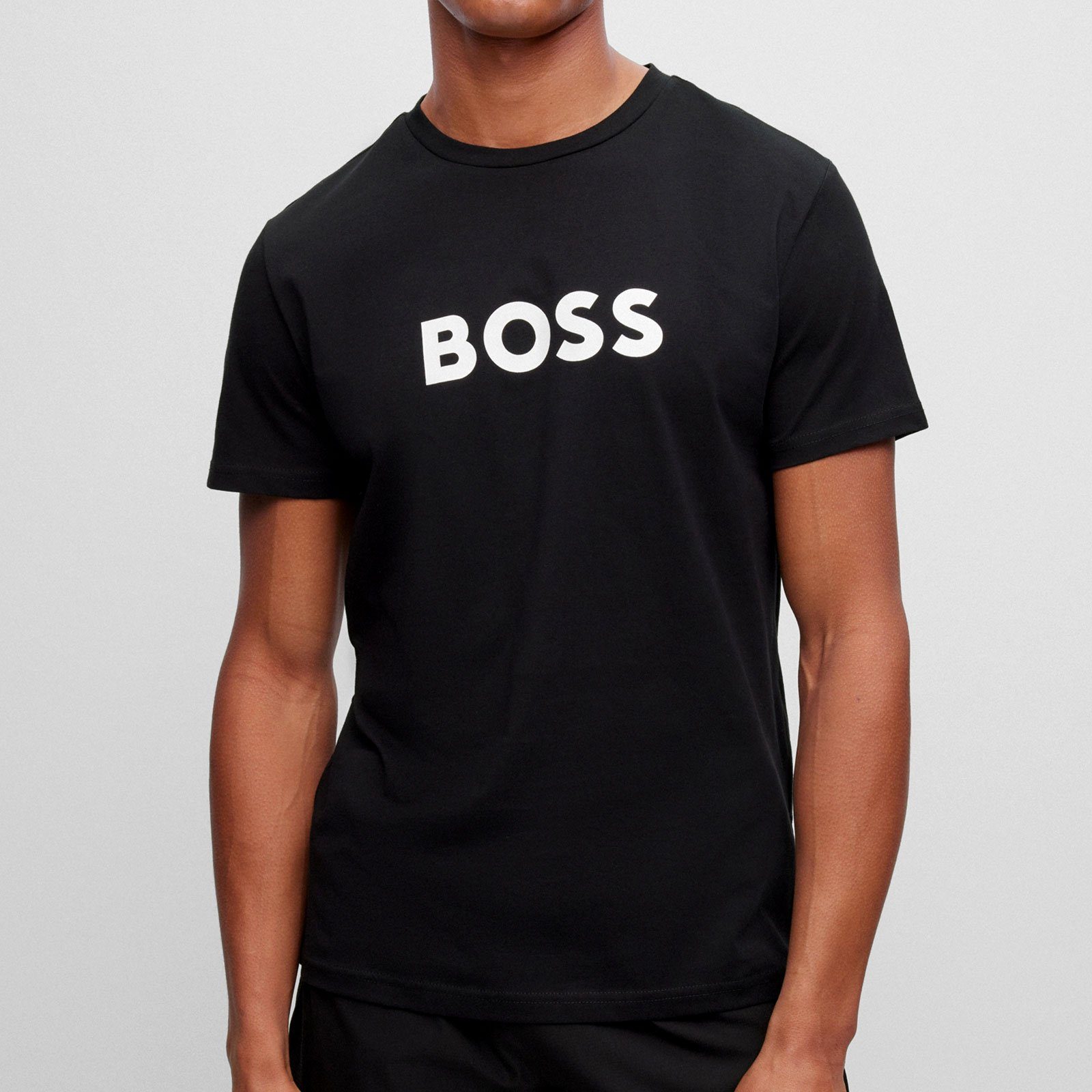 BOSS T-Shirt T-Shirt RN mit großem Markenprint auf der Brust günstig online kaufen