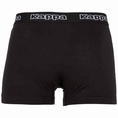 Kappa Boxershorts »Kappa Boxershorts Unterwäsche Boxershort Herrenshort UNISEX 95% Baumwolle SCHWARZ Größe XL Schwarz« (10 Stück)