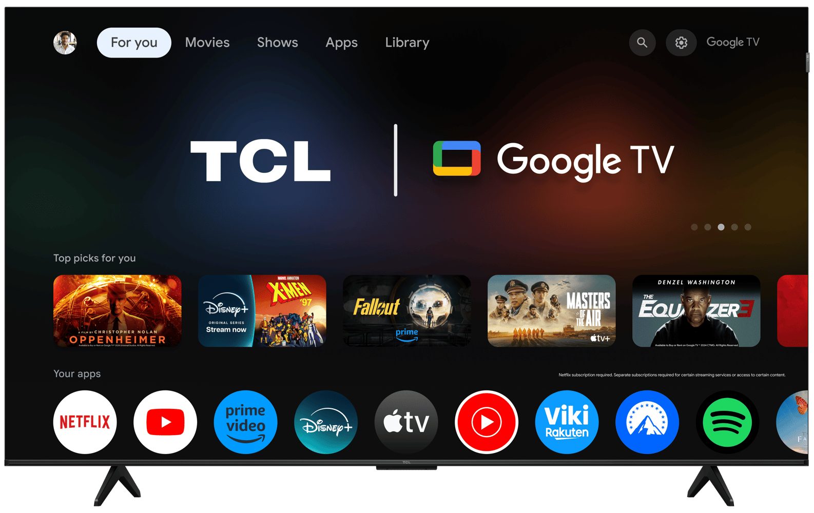 TCL 65QLED780KX1 QLED-Fernseher (65 Zoll, 4K Ultra HD)