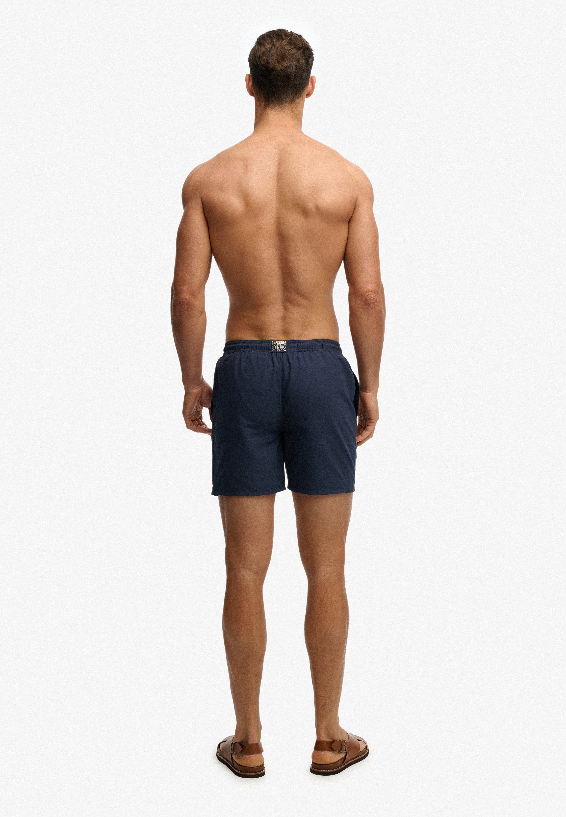 Superdry Badeshorts ESSENTIAL 16 SWIM SHORT Kunstfaser, relaxed fit
