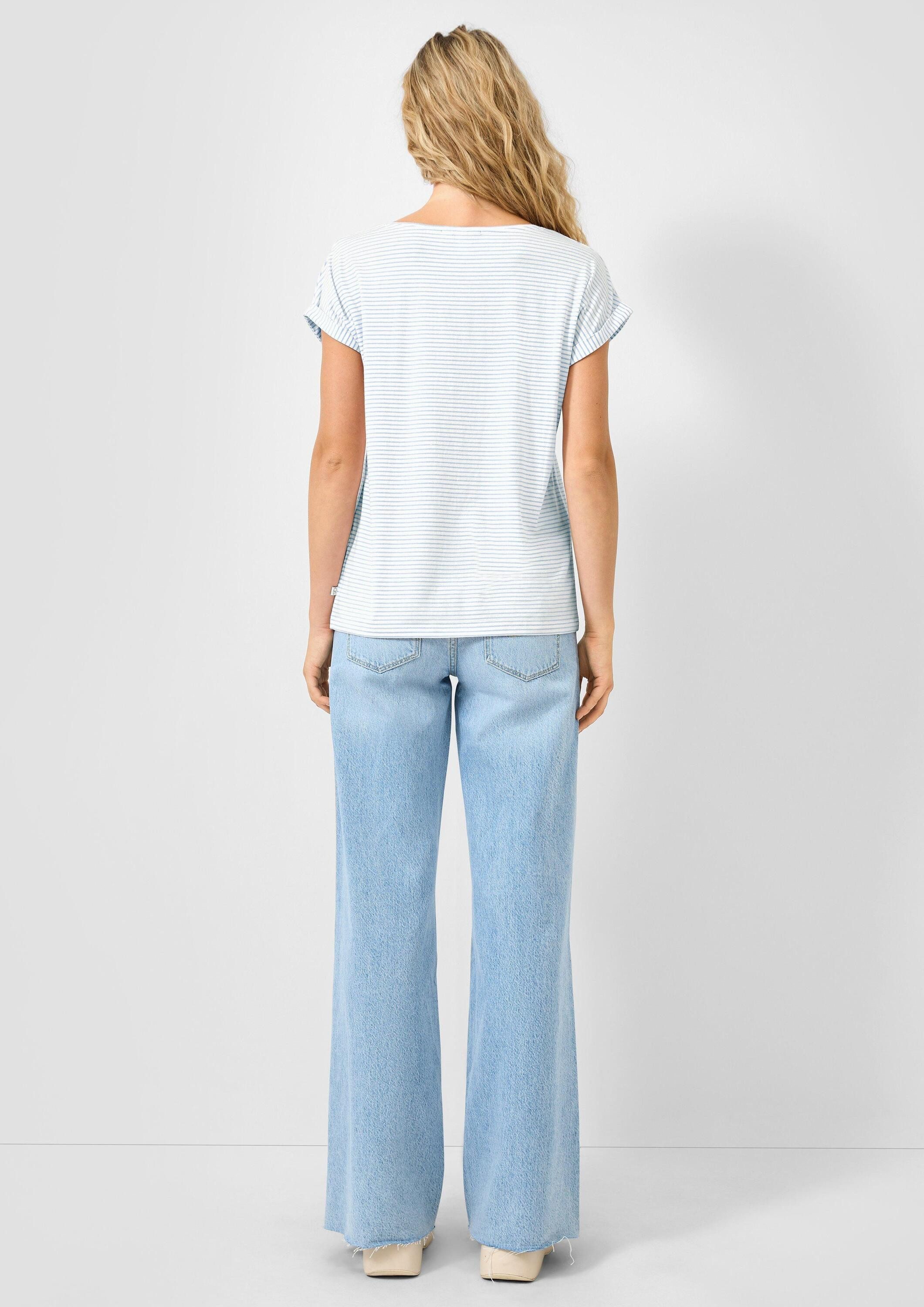 QS Kurzarmshirt T-Shirt T-Shirt im Modalmix