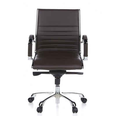 hjh OFFICE Chefsessel Profi Chefsessel PARMA 10 Leder mit Armlehnen, Drehstuhl Bürostuhl ergonomisch