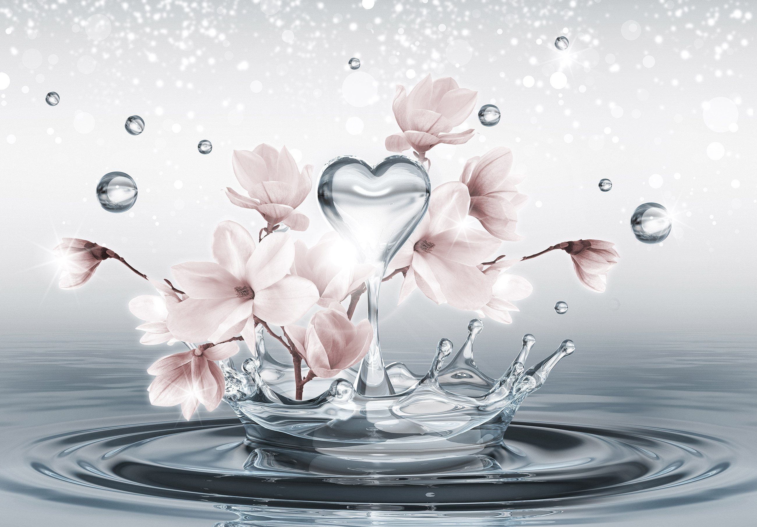 Wallarena Fototapete 3D EFFEKT Blumen Magnolie günstig online kaufen